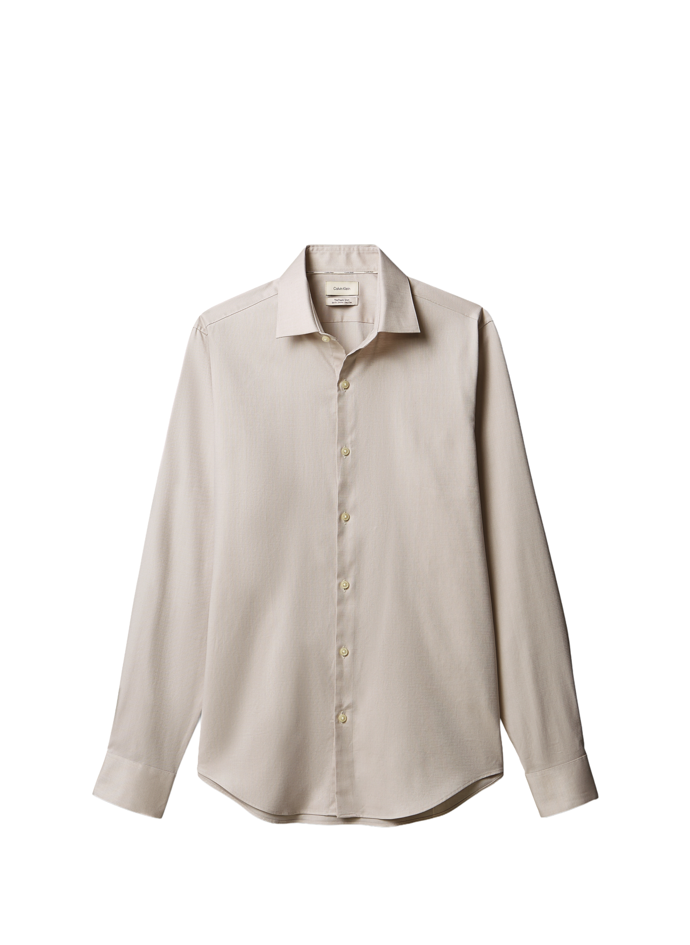 Chemise droite en coton mélangé CALVIN KLEIN Beige