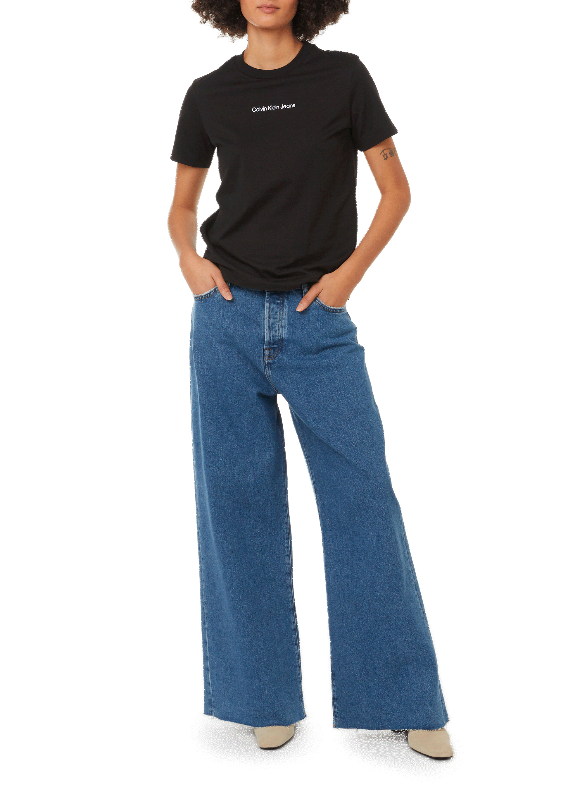 T-shirt en coton organique CALVIN KLEIN Noir