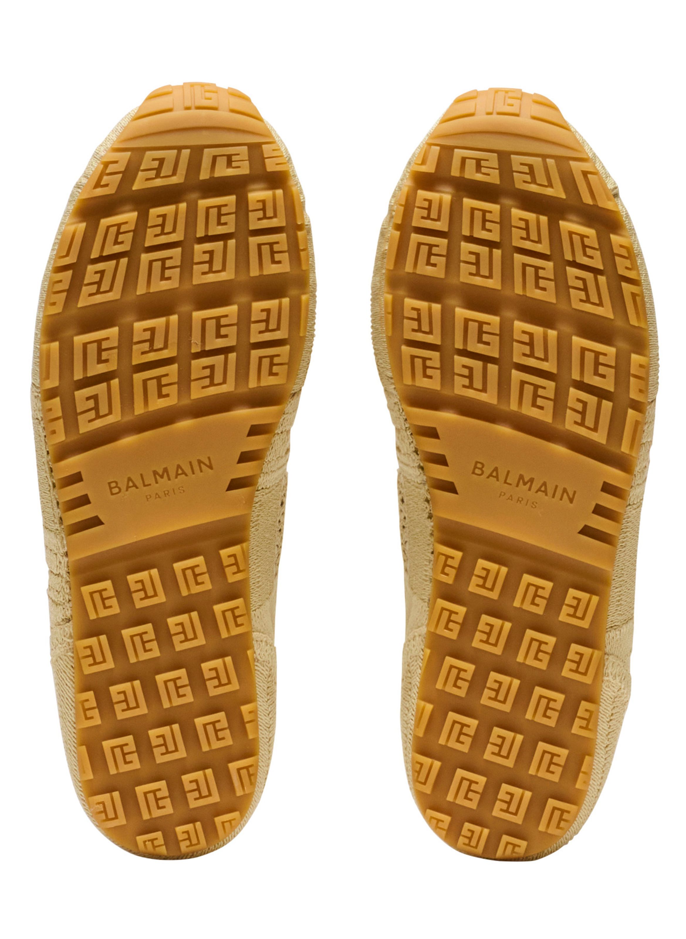 Baskets racer 45 en macramé BALMAIN Beige