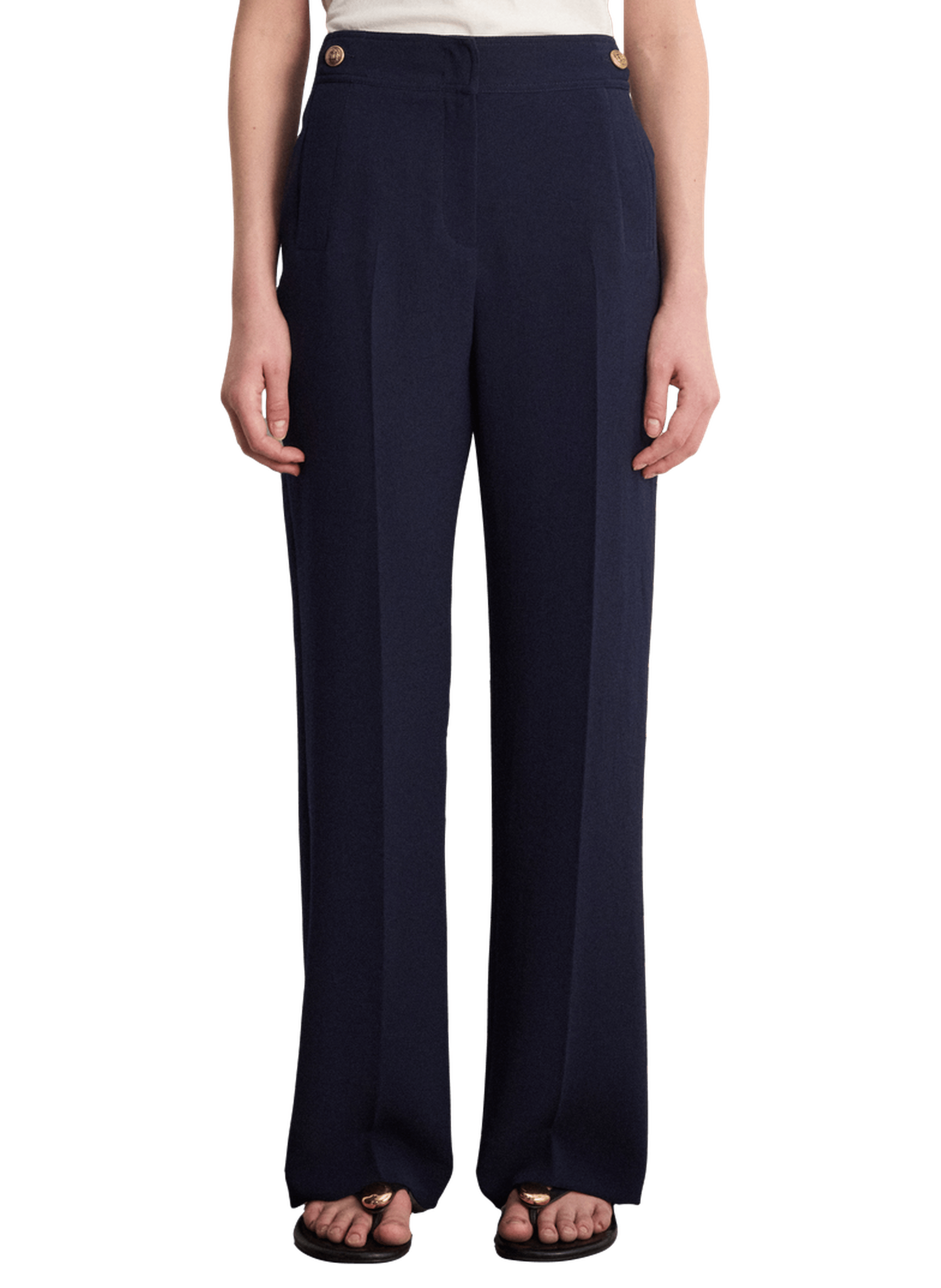 Pantalon fluide à pont - brielle PABLO Bleu