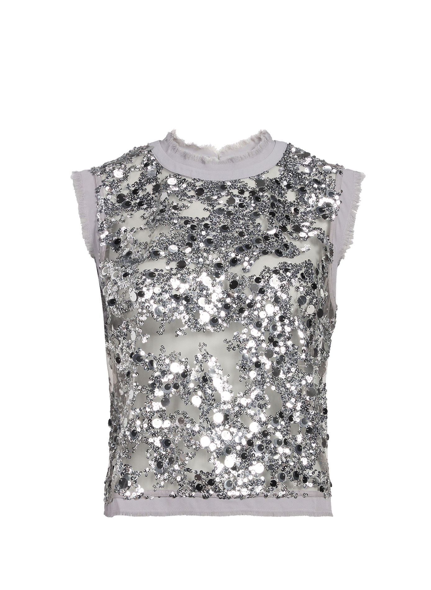 Top sans manches à sequins  BAUM UND PFERDGARTEN Gris