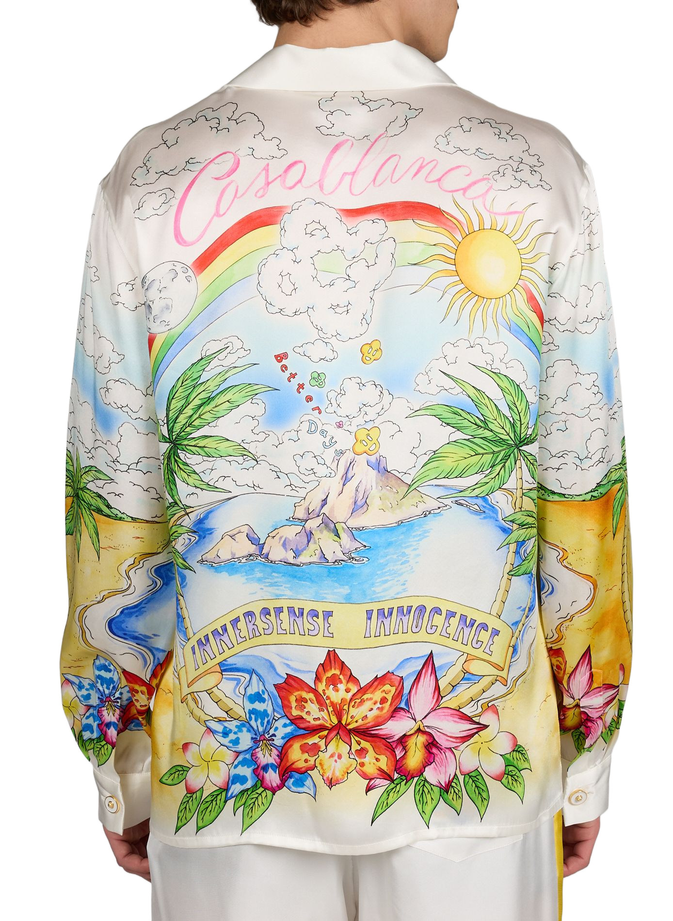 Chemise col cubain imprimé en soie CASABLANCA PARIS Multicolore