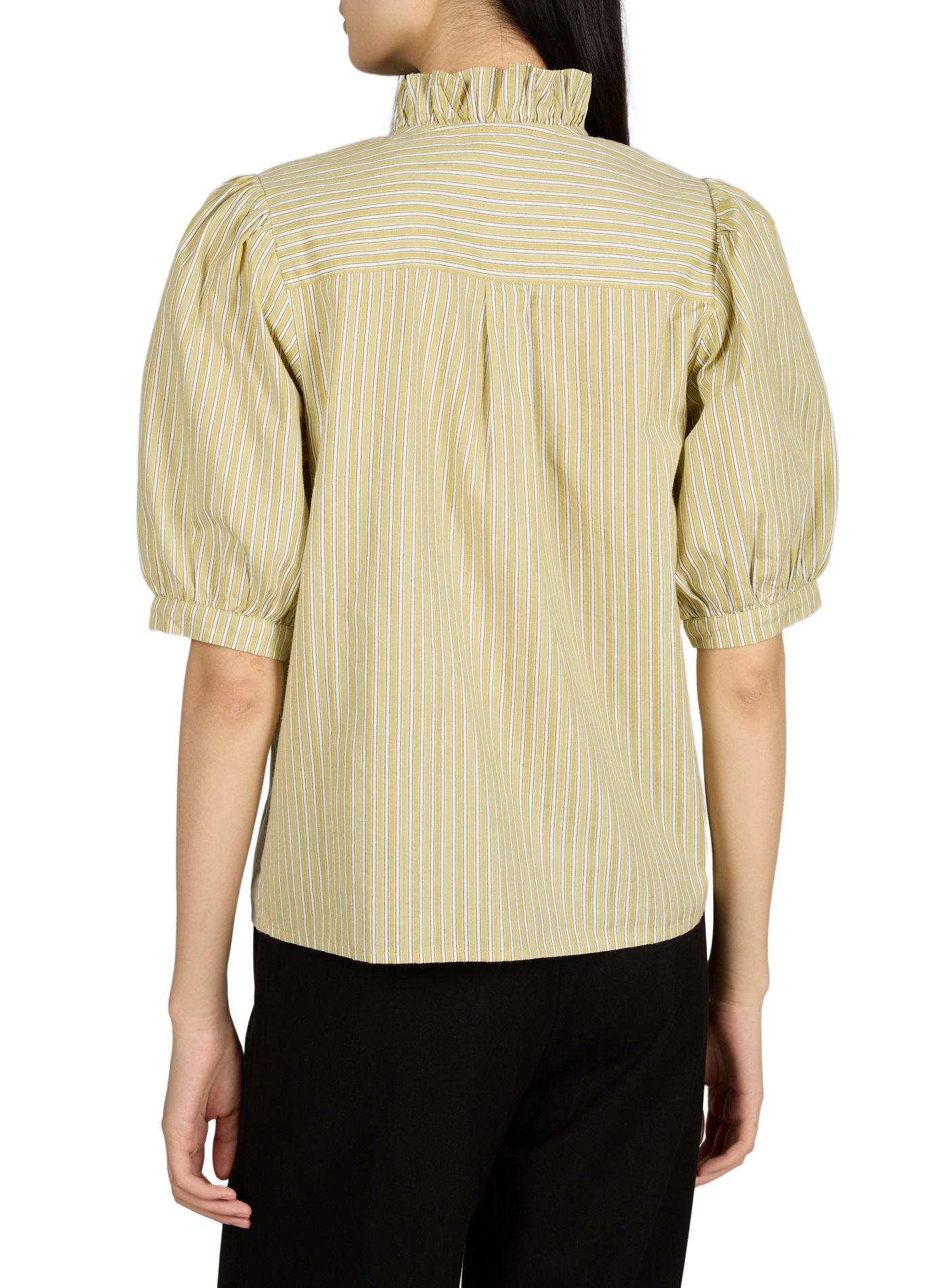 Blouse droite rayée Taylor en coton PETITE MENDIGOTE Vert