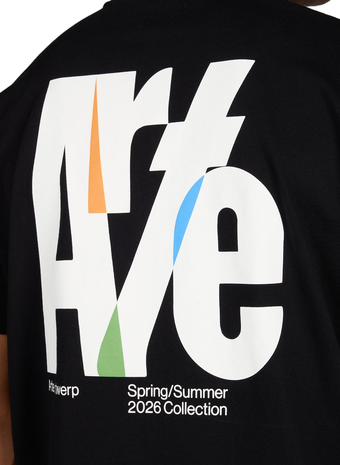 T-shirt imprimé au dos en coton ARTE ANTWERP Noir