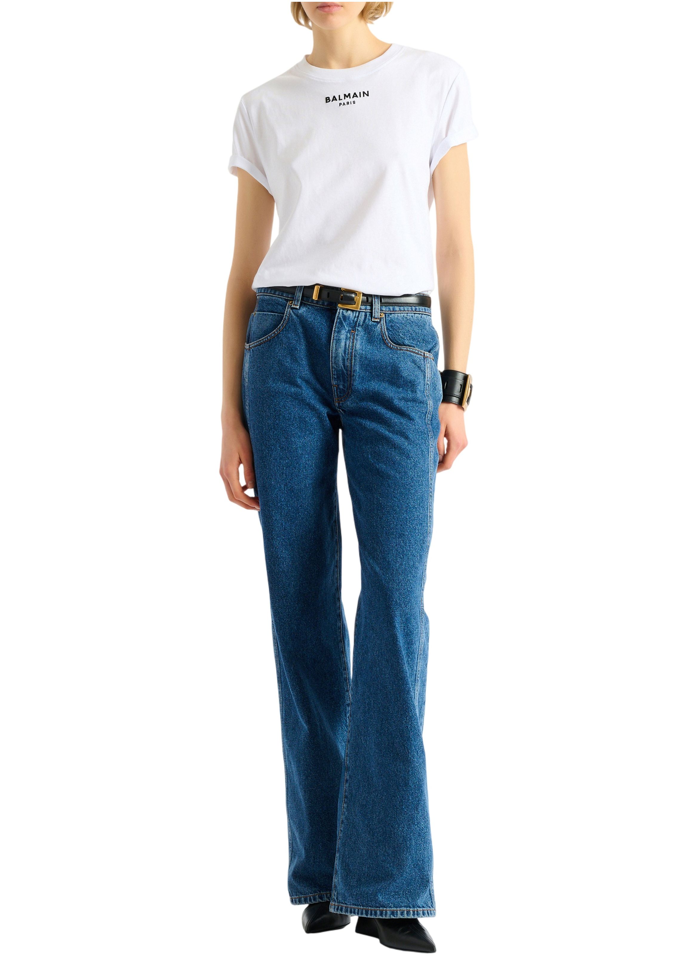 T-shirt balmain paris brodé BALMAIN Blanc