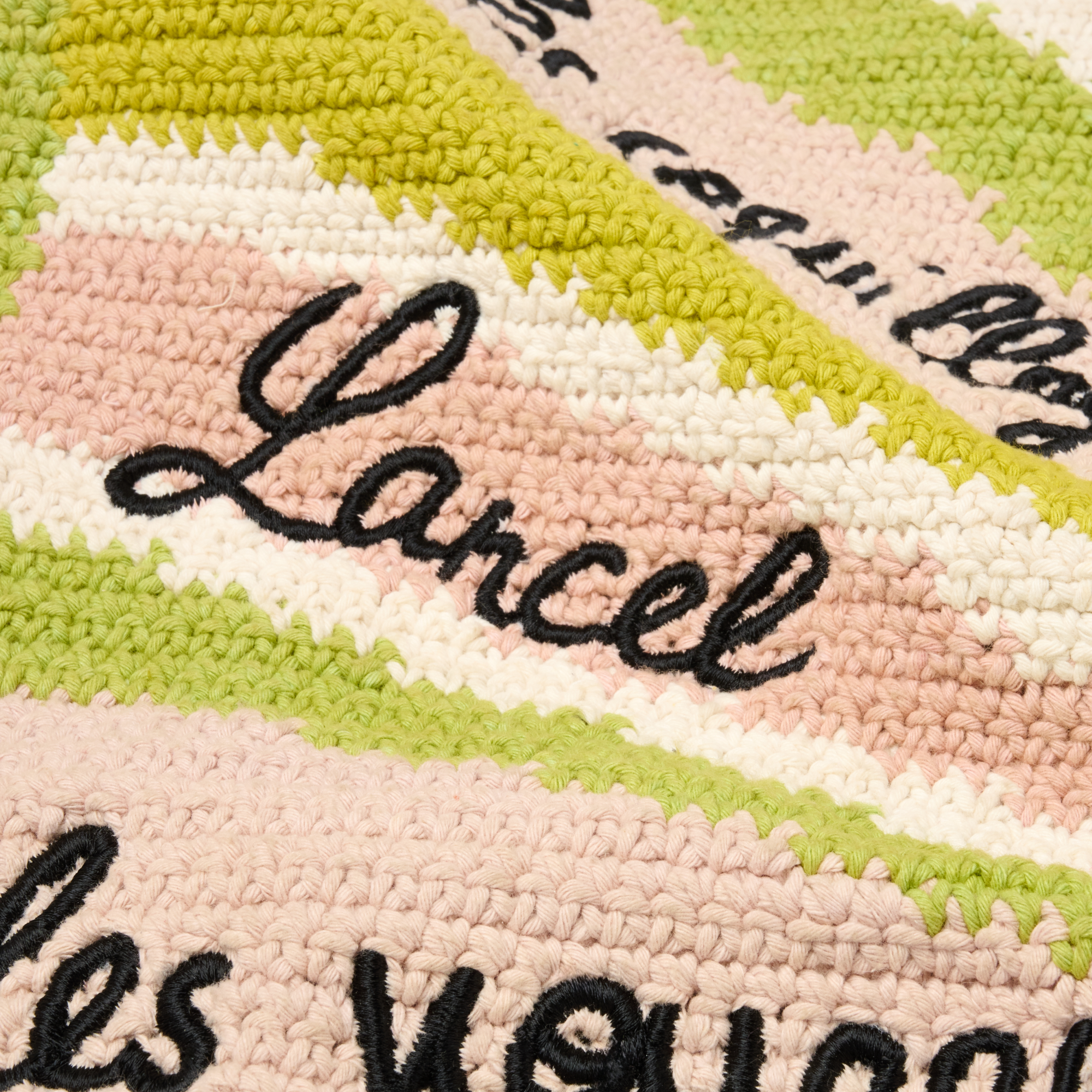 Shopper bag summer mania medium by lancel in cotton LANCEL Yellow