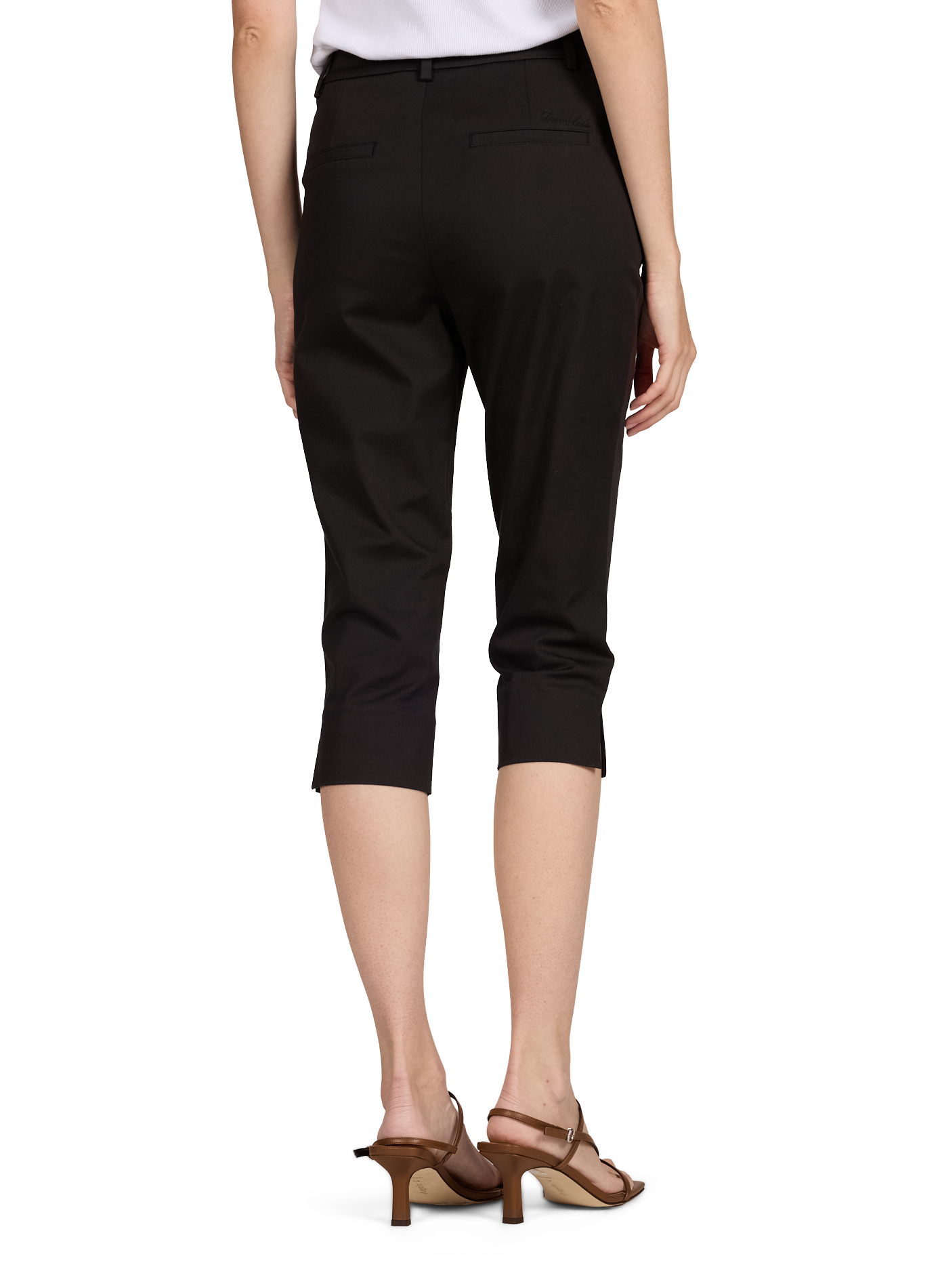 Slim Capri pants with embroidery DUNST Black