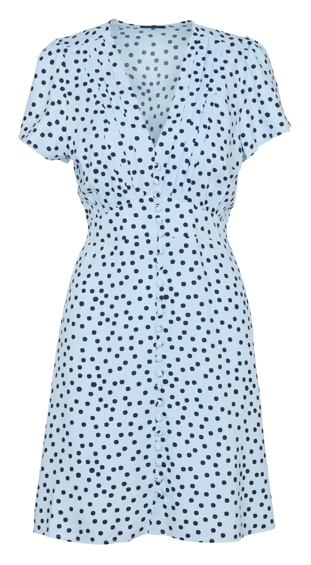 Robe courte cintrée imprimé à pois IKKS Bleu