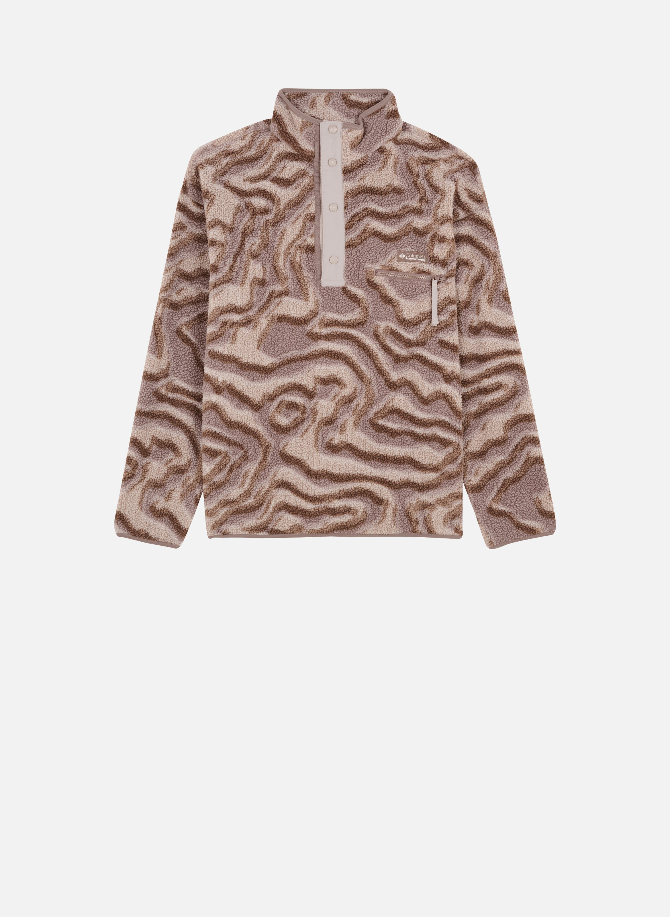 Polaire helvetia ii printed half COLUMBIA Marron