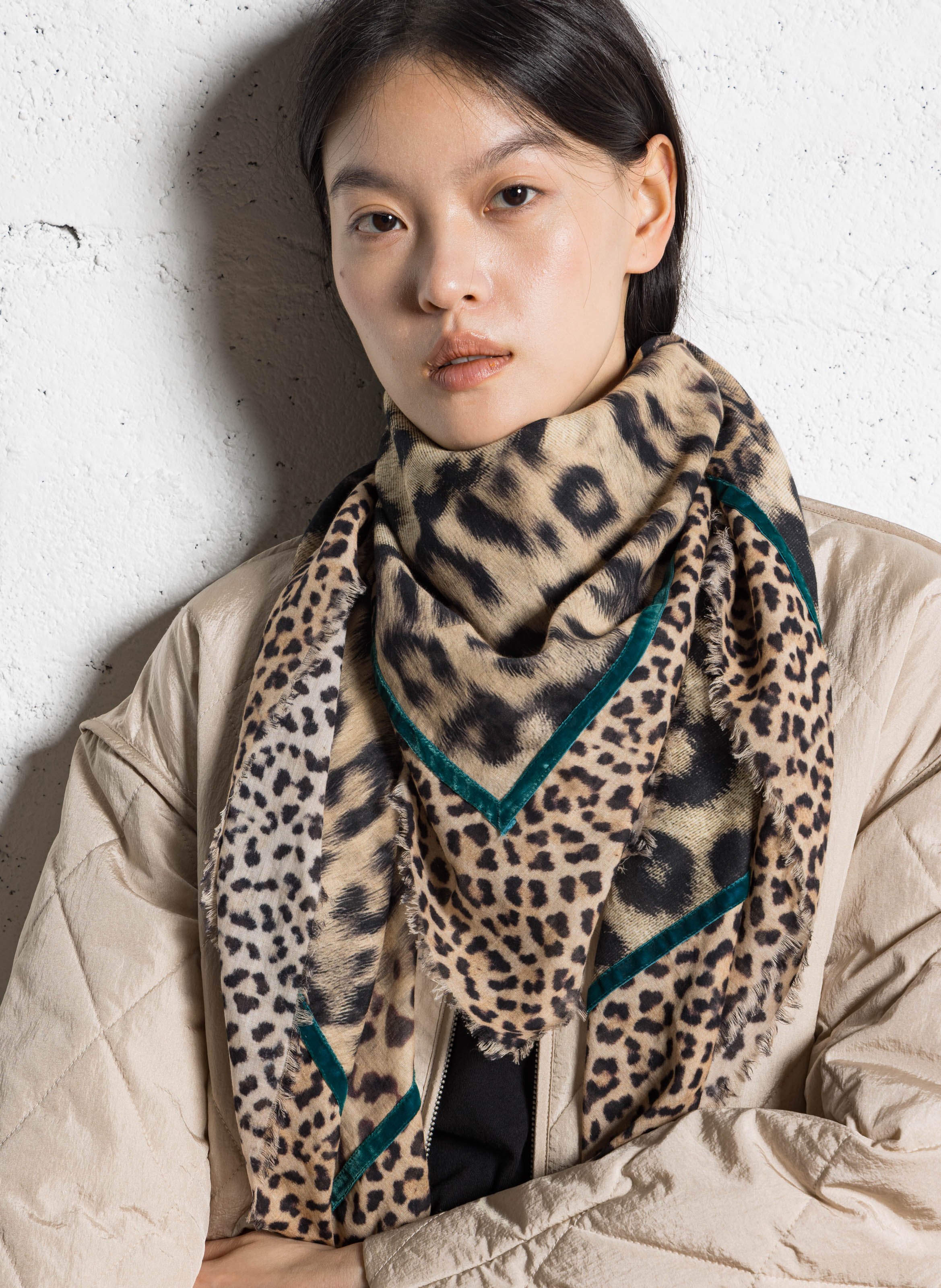 Foulard en coton IKKS Marron