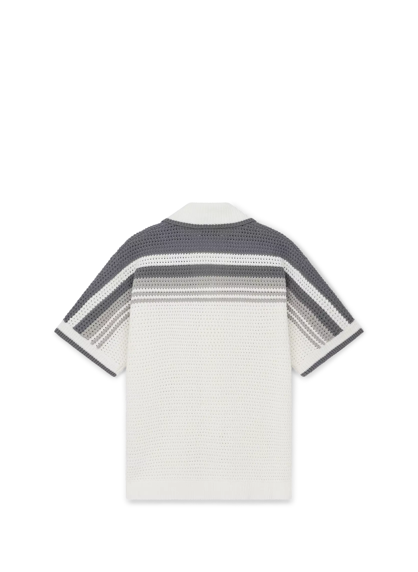 Chemise rayé en crochet à col v en coton CASABLANCA PARIS Blanc