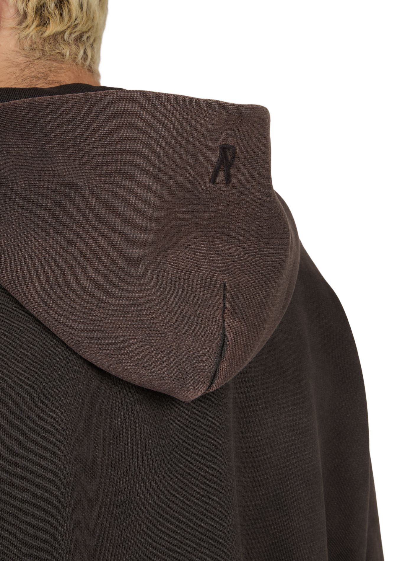 Oversized Hooded Zip-Up Sweatshirt REPRESENT Brown