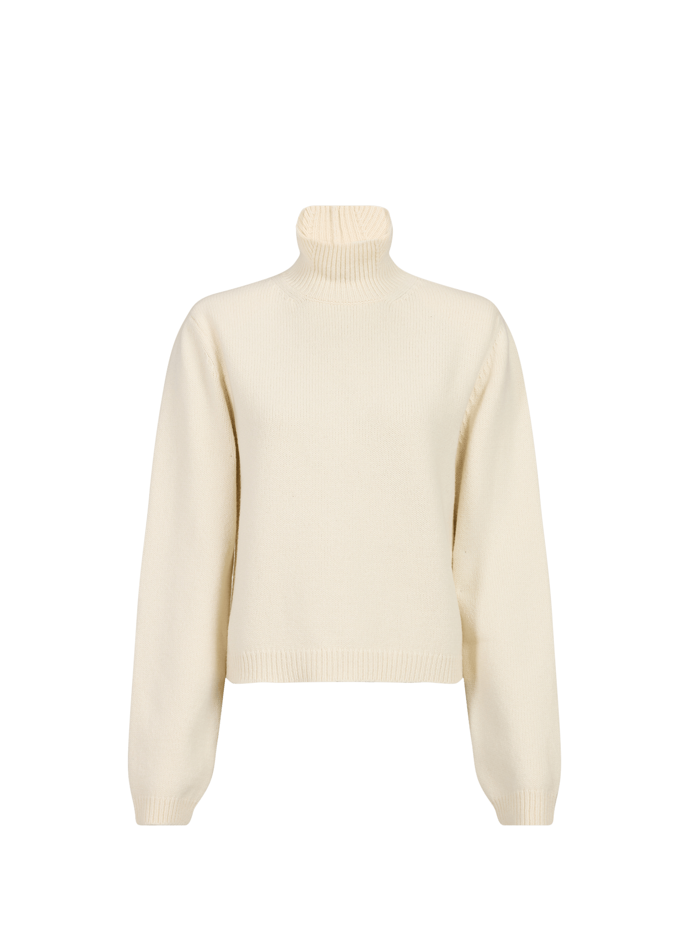 Ribbed high-neck wool and cashmere sweater ROHE FRAMES Beige