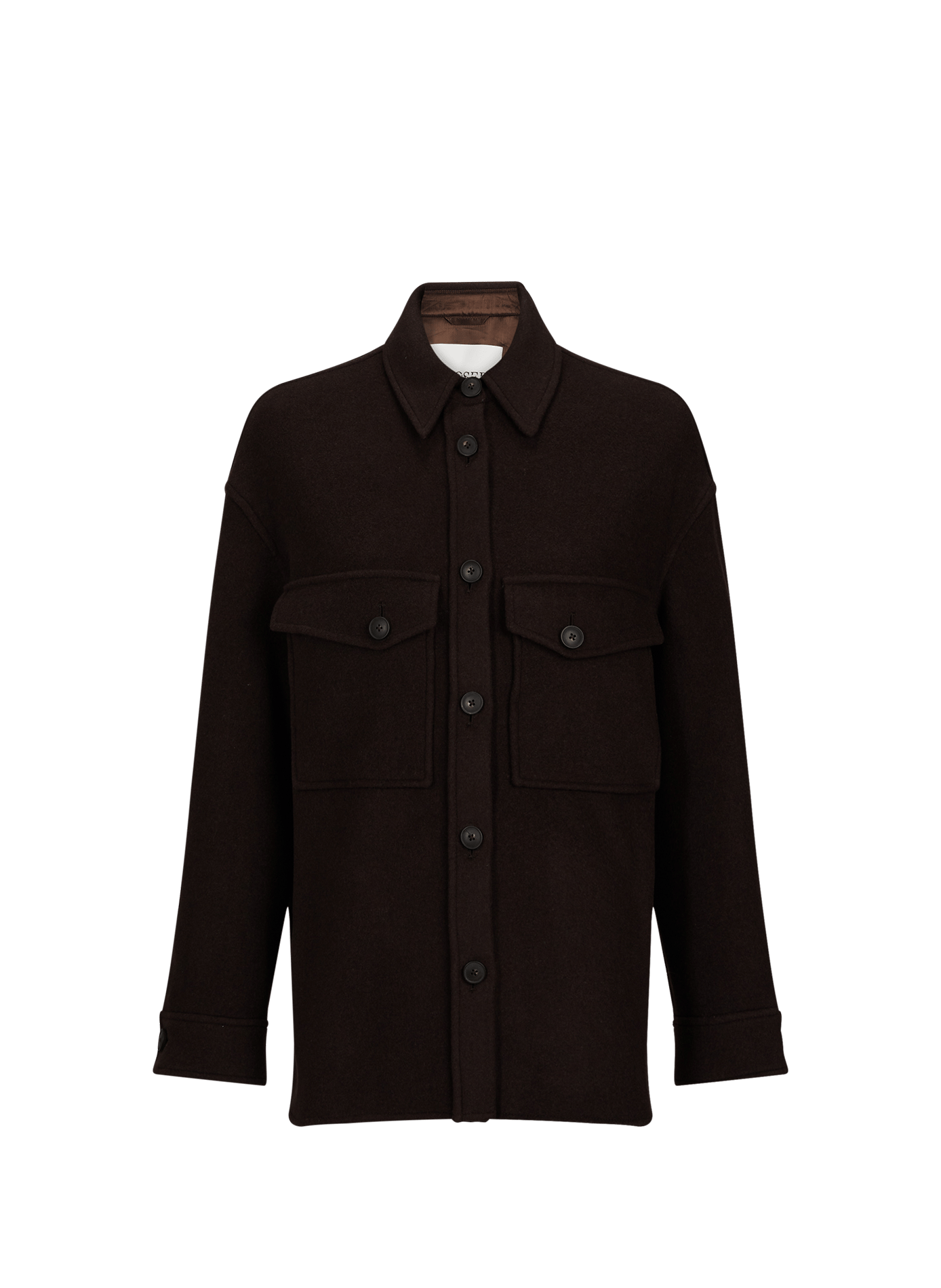 Surchemise oversize en laine mélangée CLOSED Marron