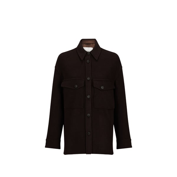 Surchemise oversize en laine mélangée Surchemise oversize en laine mélangée