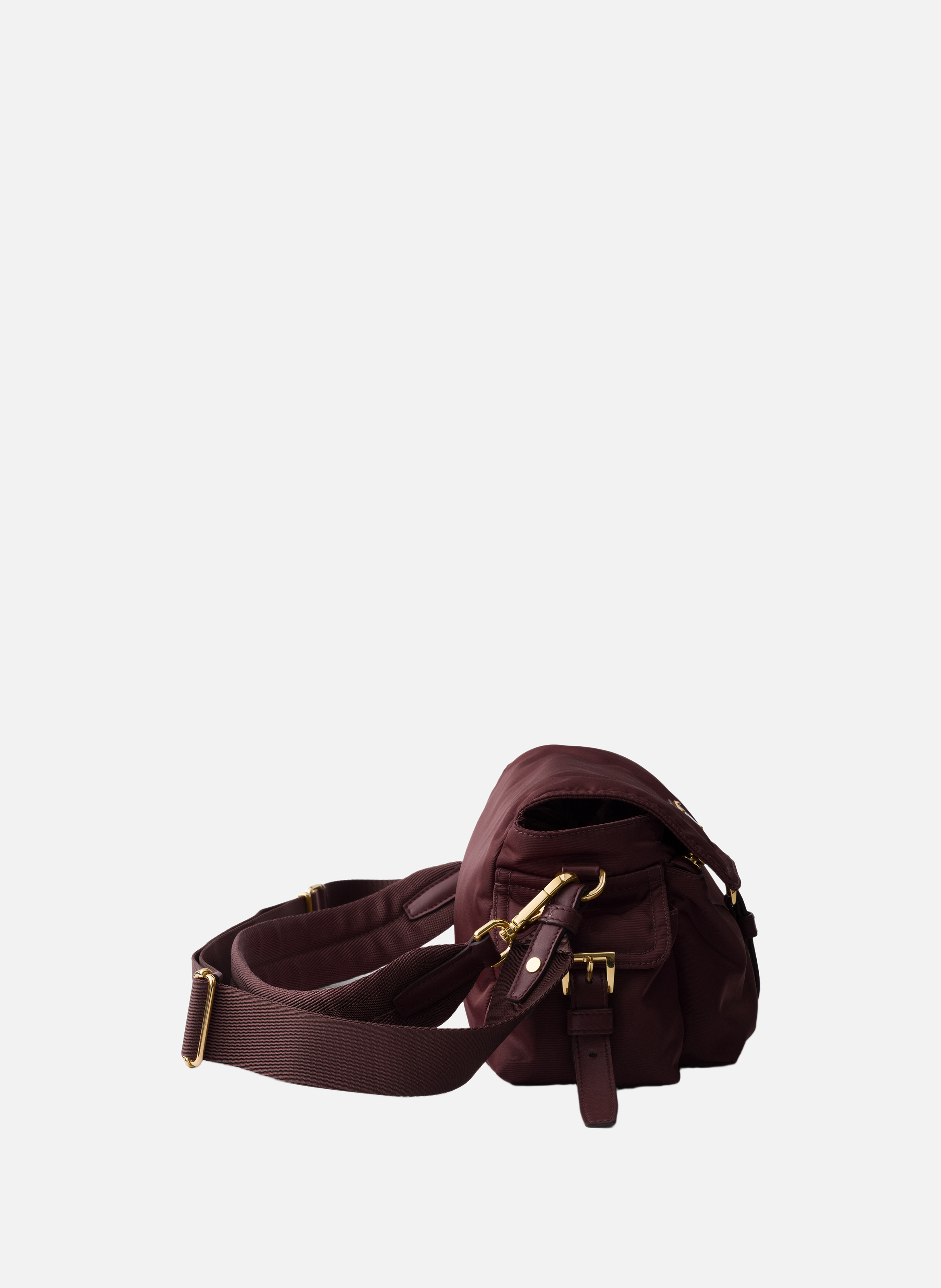 Sac porté épaule  prada explore en re-nylon moyen PRADA Rouge