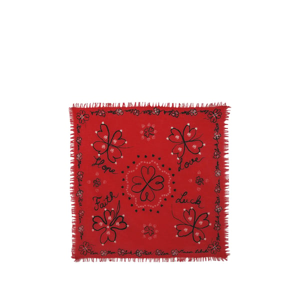 Foulard imprimé à franges en cachemire Foulard imprimé à franges en cachemire