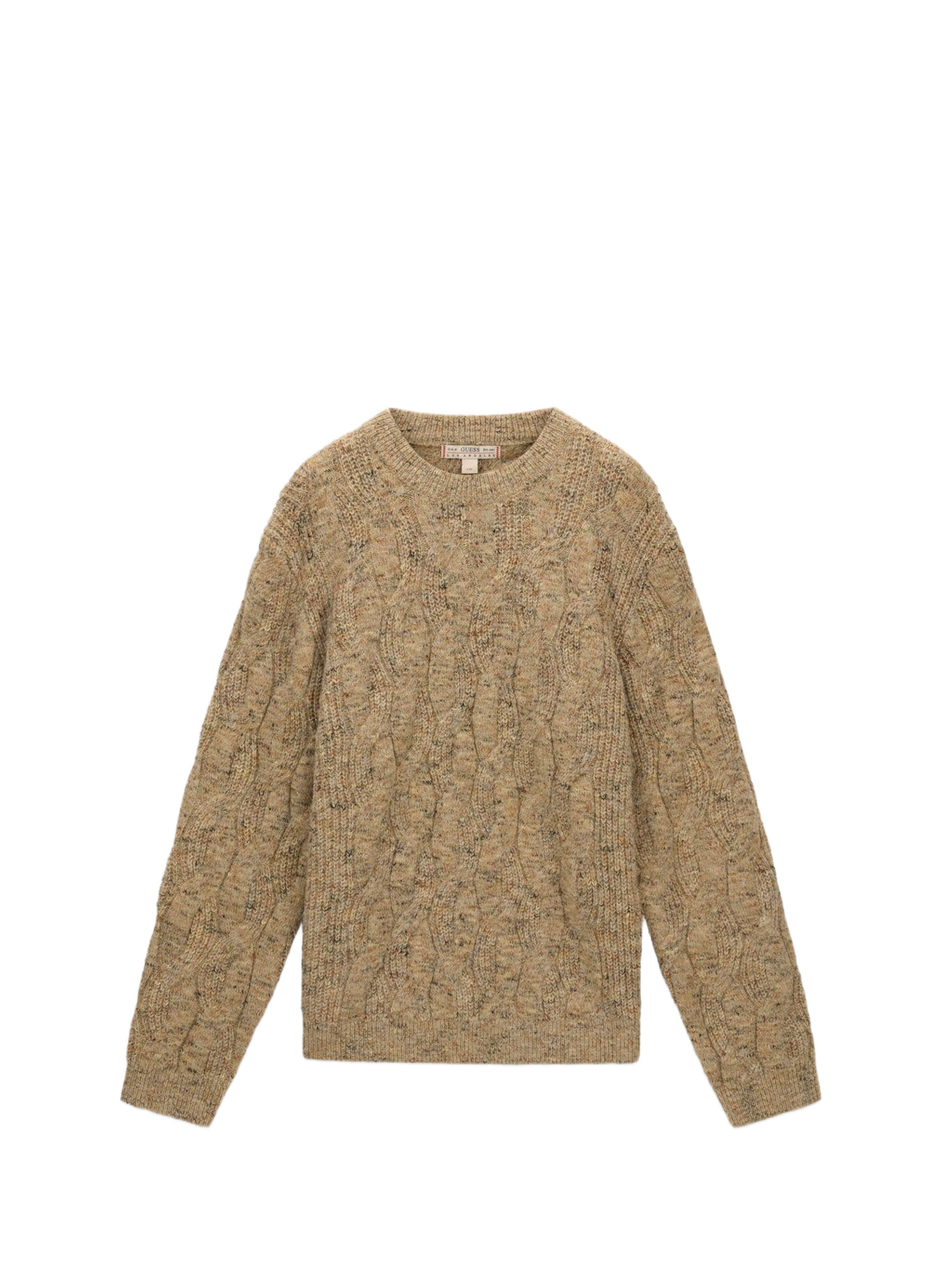 Gerade geschnittenes Zopfstrickmodell GUESS Beige