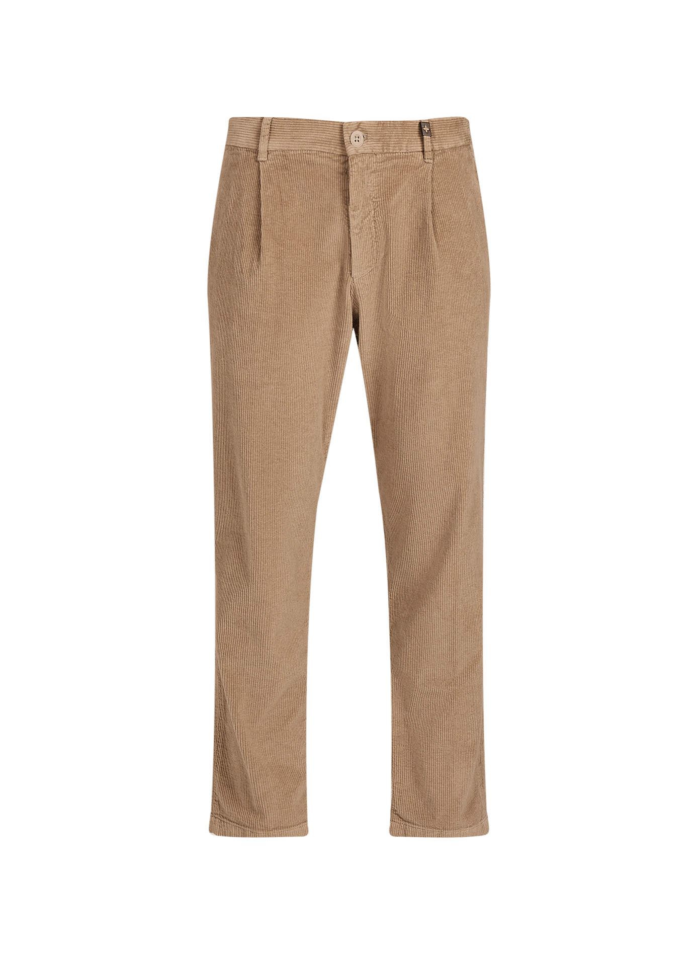 Pantalon droit en velours côtelé de coton STRELLSON Beige