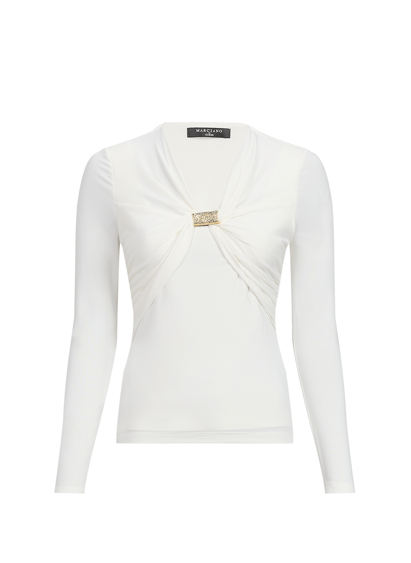 Top cintré col V  GUESS Beige