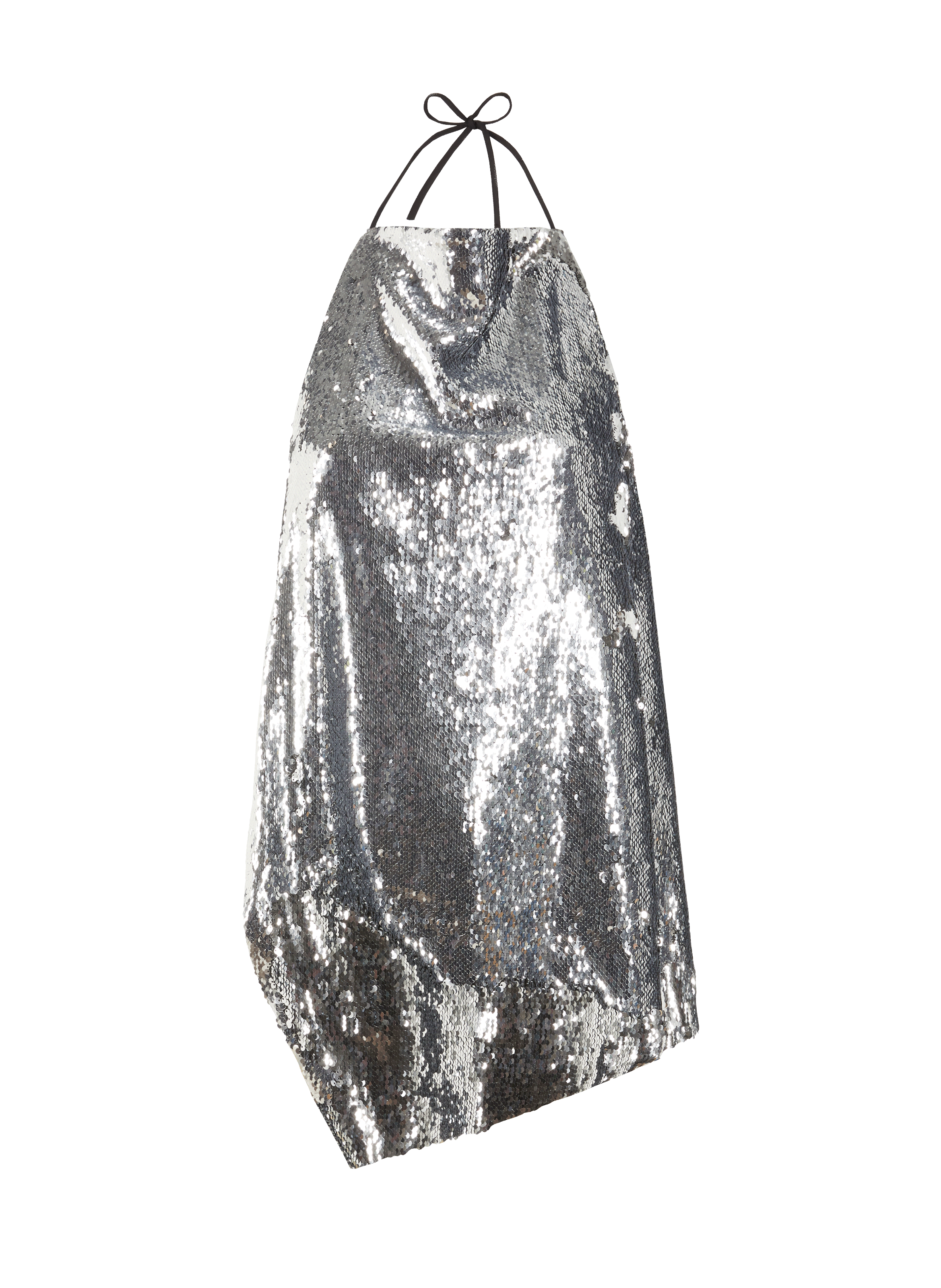 Asymmetrical sequin top MARQUES ALMEIDA Silver