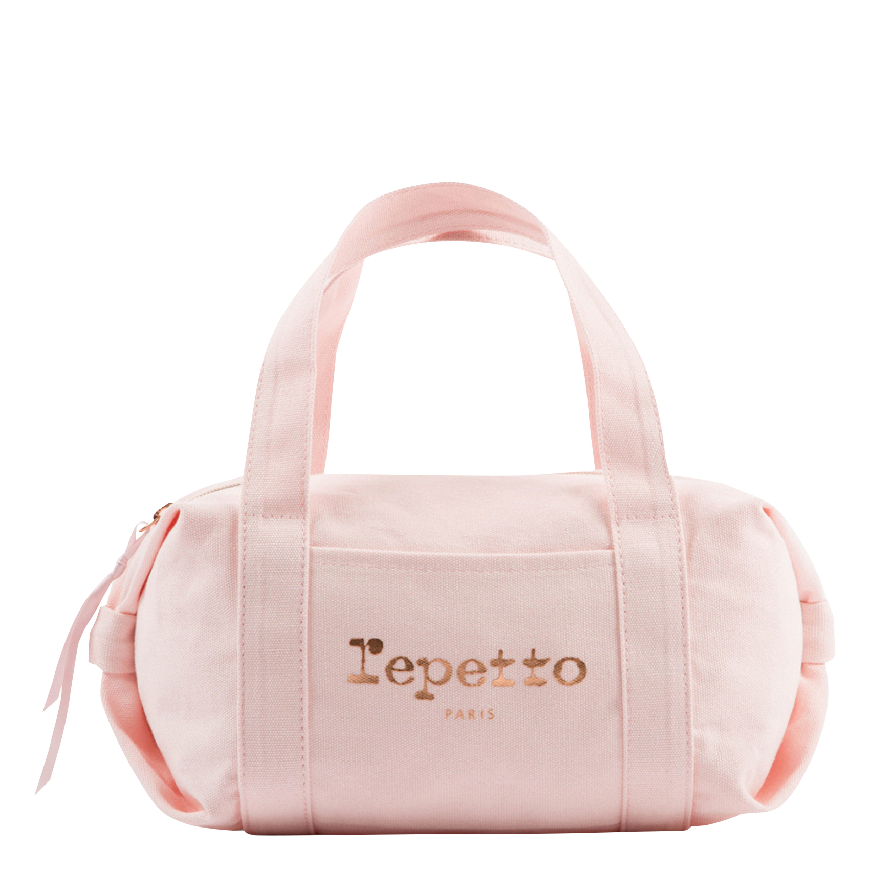 Sac épaule polochon logo imprimé en coton REPETTO Rose