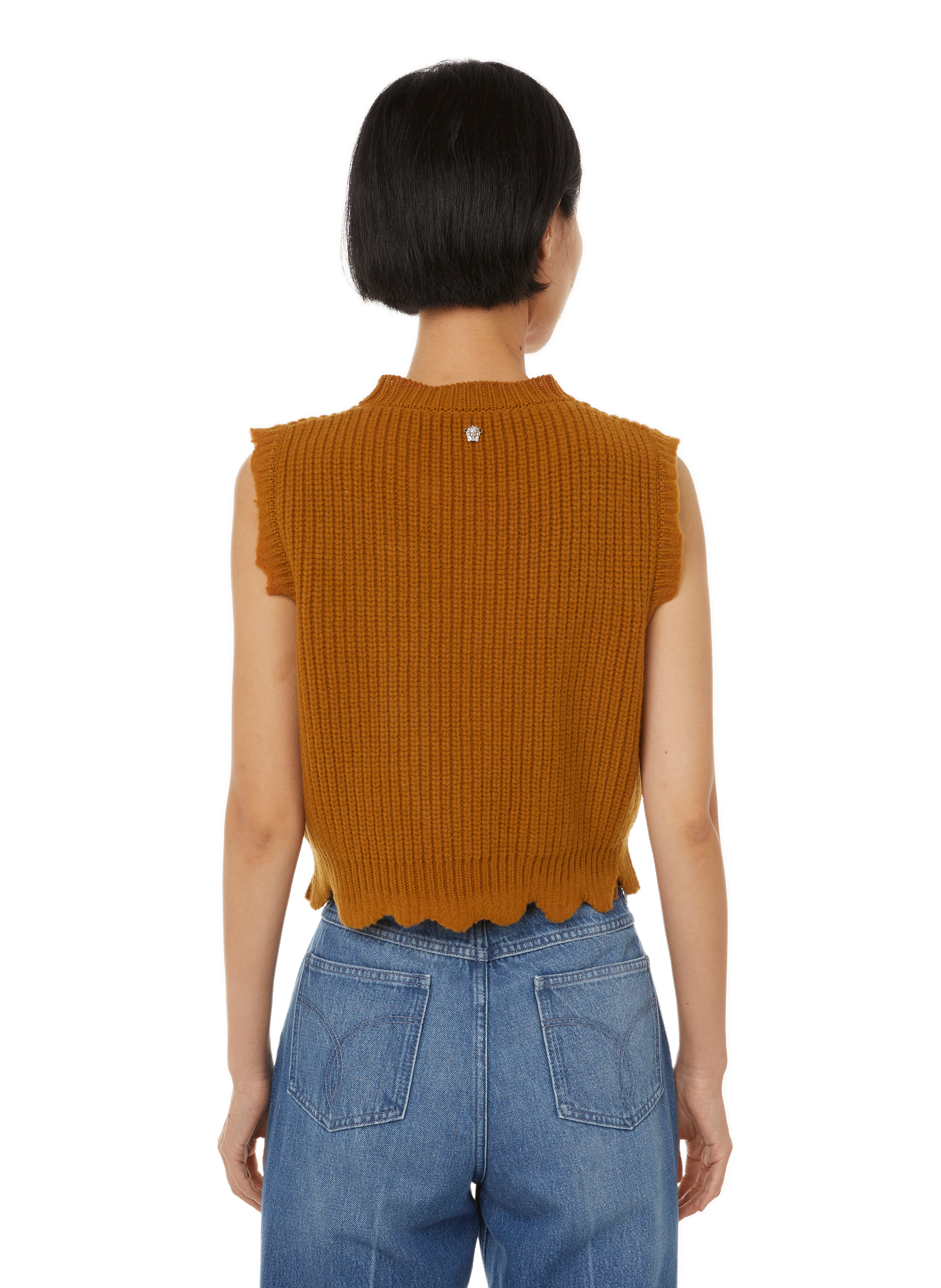 Wool vest  VERSACE Brown