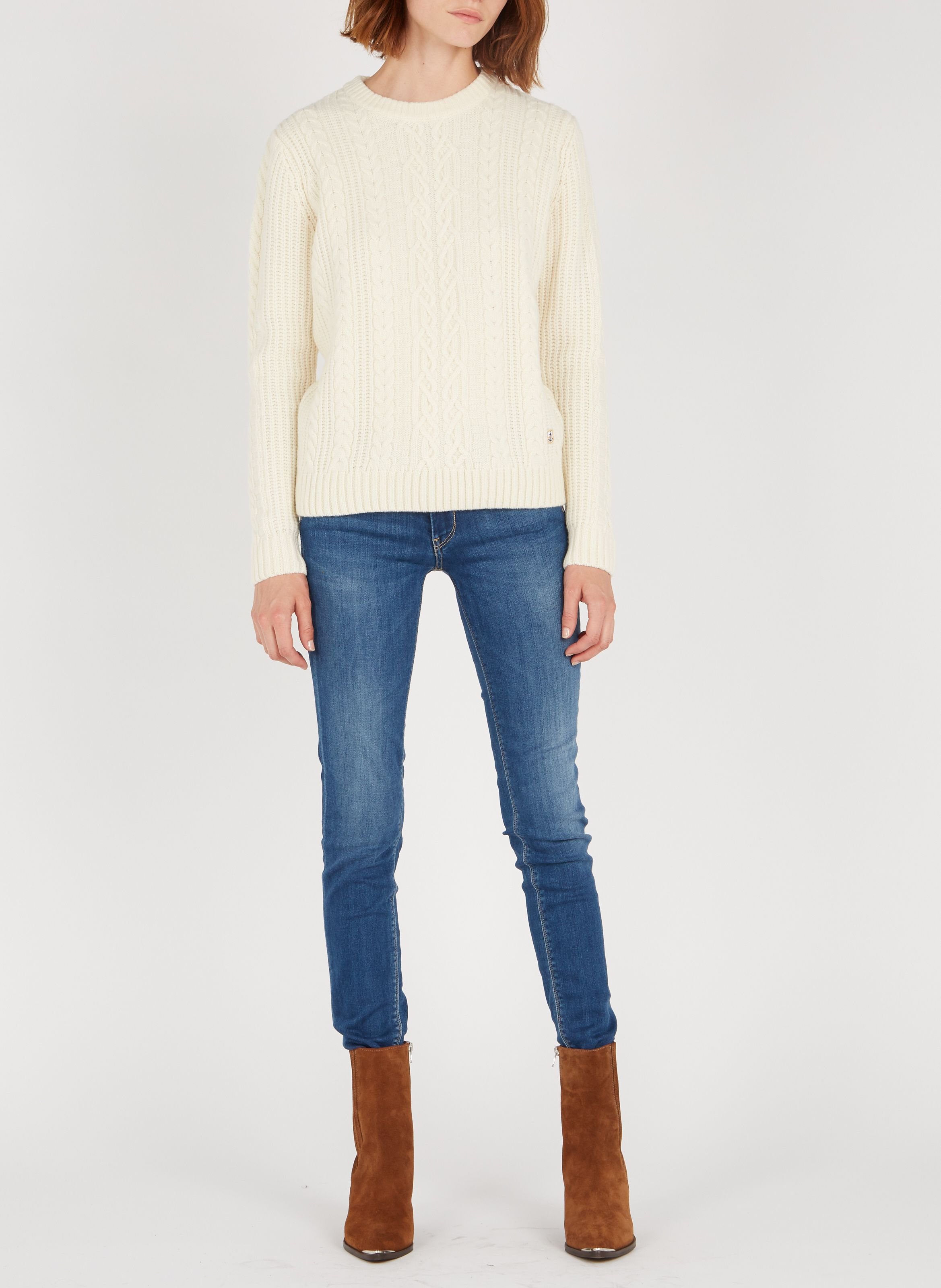 Bottines western talons hauts bout pointu en cuir basama JONAK Marron