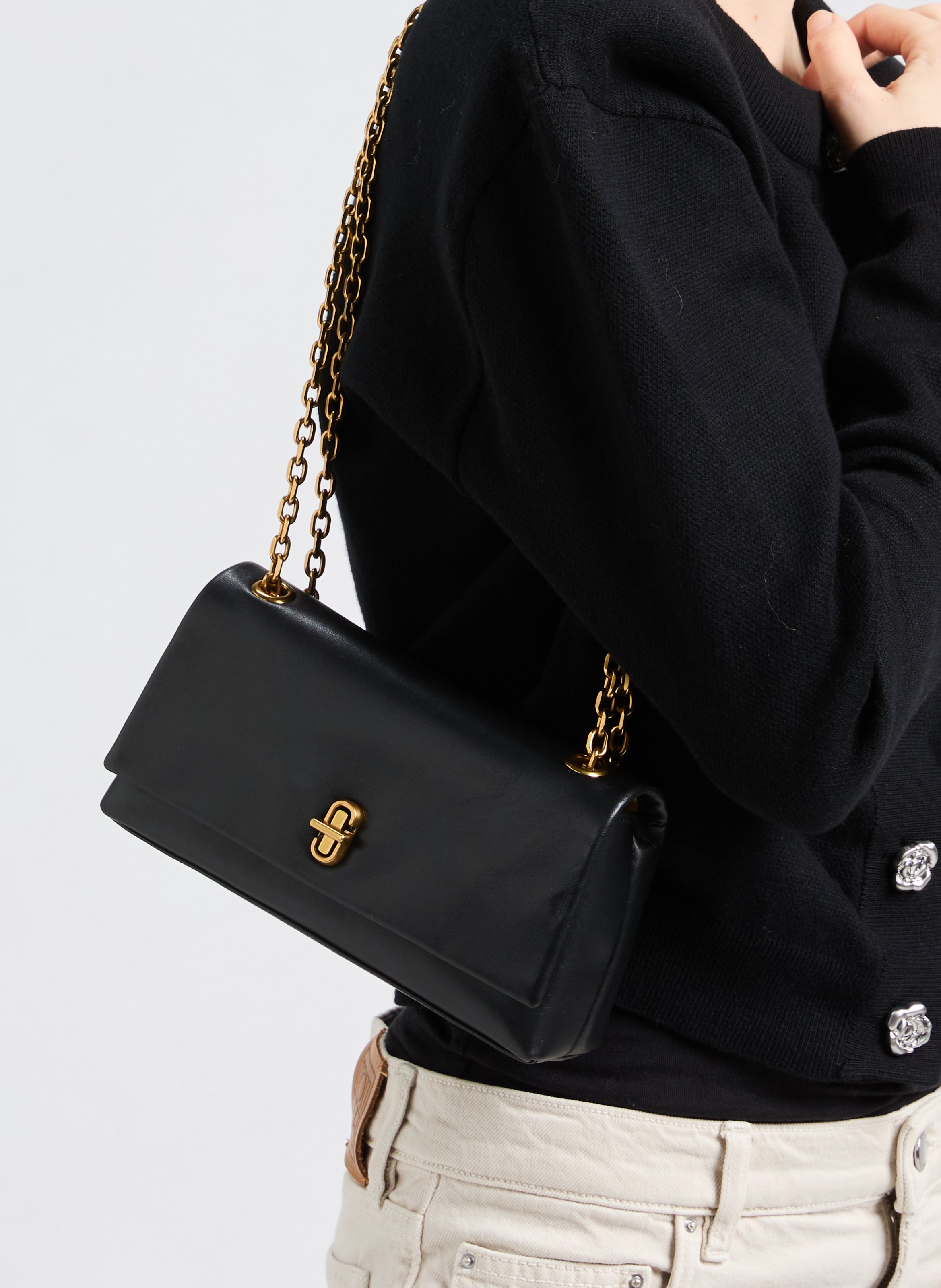 Sac à bandoulière The Dual Chain Mini Bag MARC JACOBS Noir