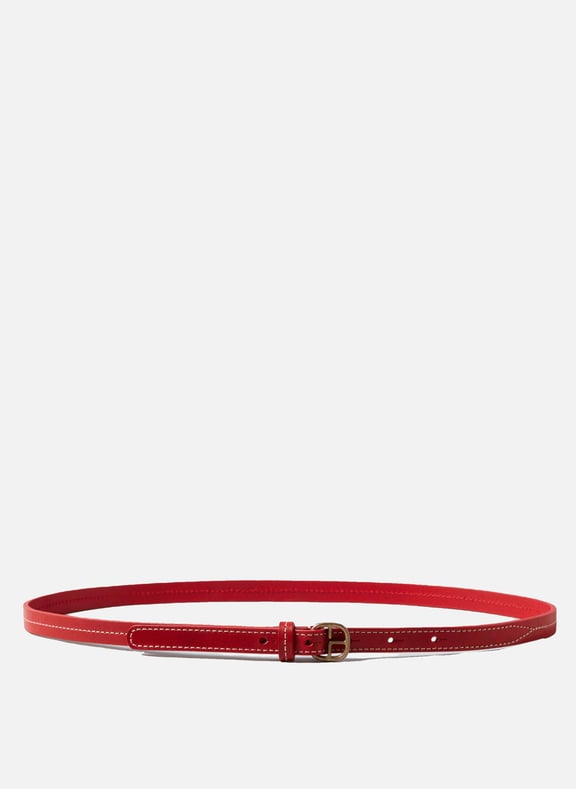 Ceinture fine à boucle en cuir Rouge by CLAUDIE PIERLOT CLAUDIE PIERLOT Ceinture fine à boucle en cuir Rouge