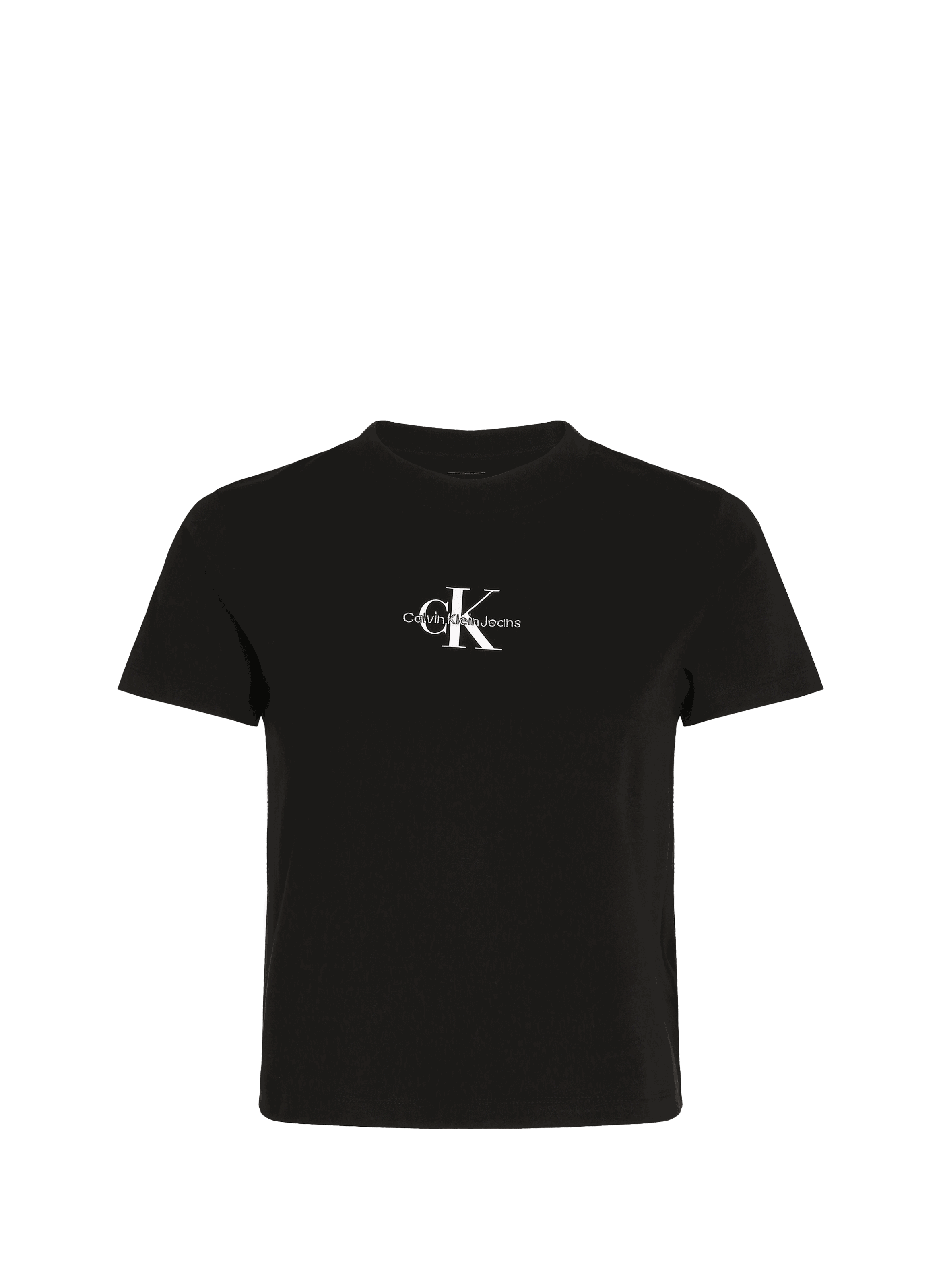 T-shirt brodé en coton  CALVIN KLEIN Noir