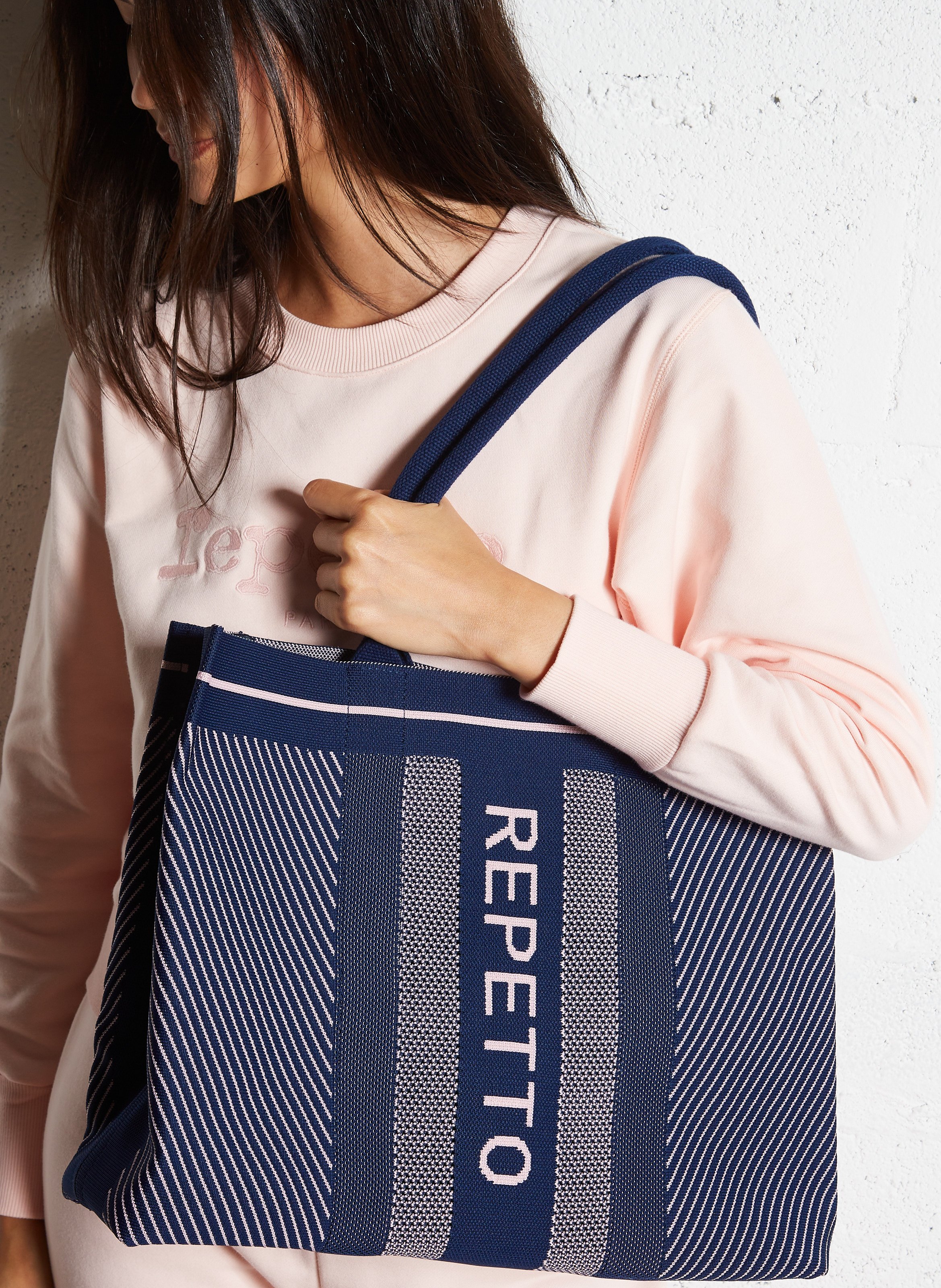 Sac cabas en maille REPETTO Bleu