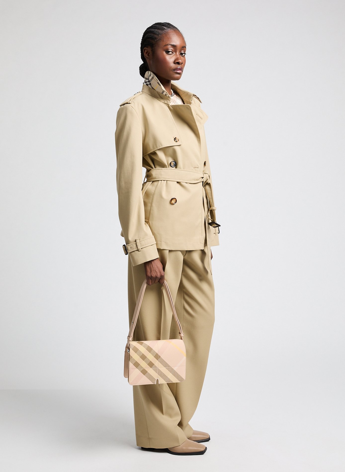 Short slim trench coat BURBERRY Beige