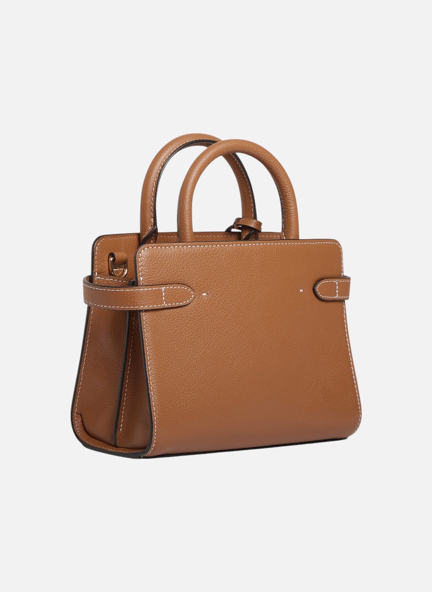 Petit sac à main emilie en cuir grainé LE TANNEUR Marron