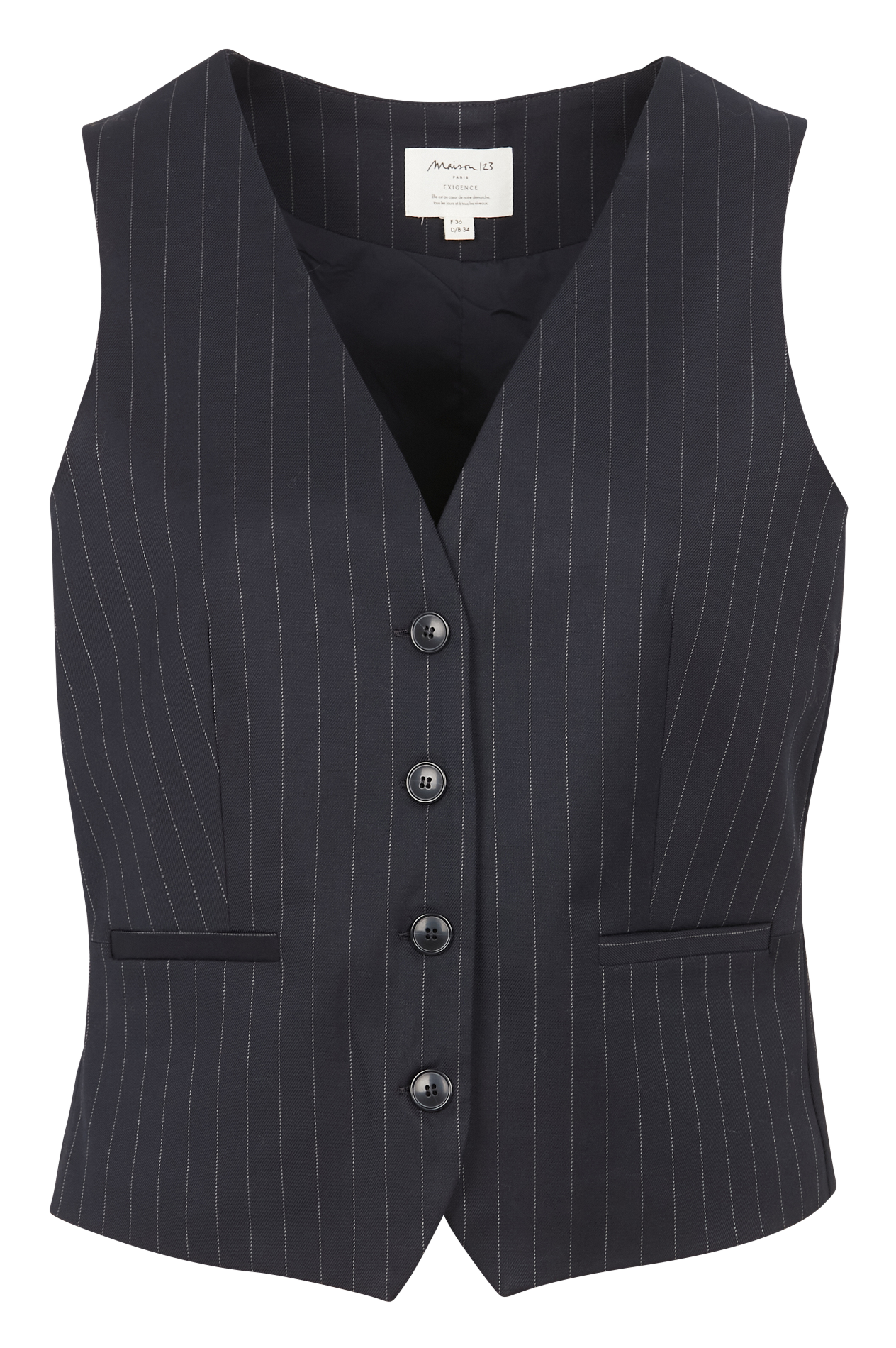 Veste col v à rayures abel bis MAISON 123 Bleu