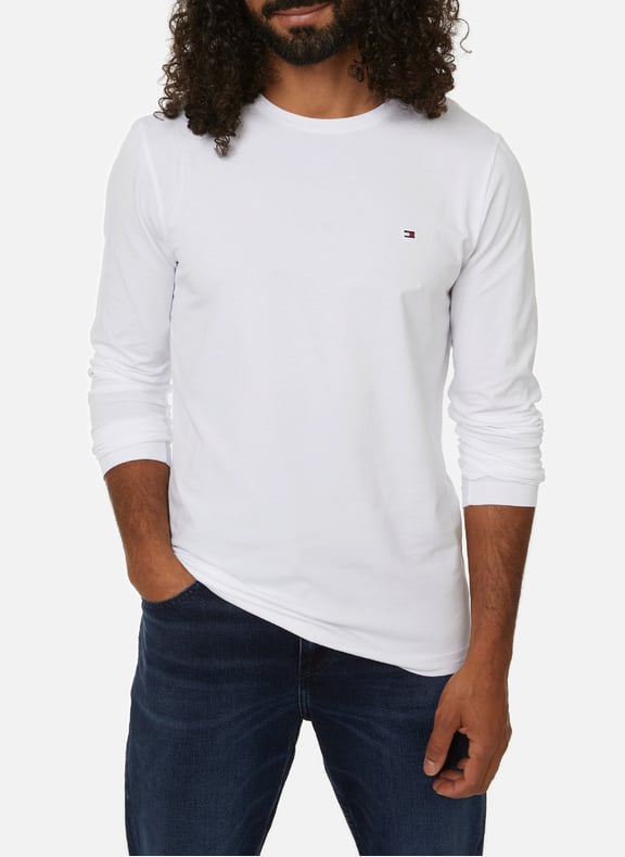 T-shirt manches longues en coton Blanc by TOMMY HILFIGER TOMMY HILFIGER T-shirt manches longues en coton Blanc
