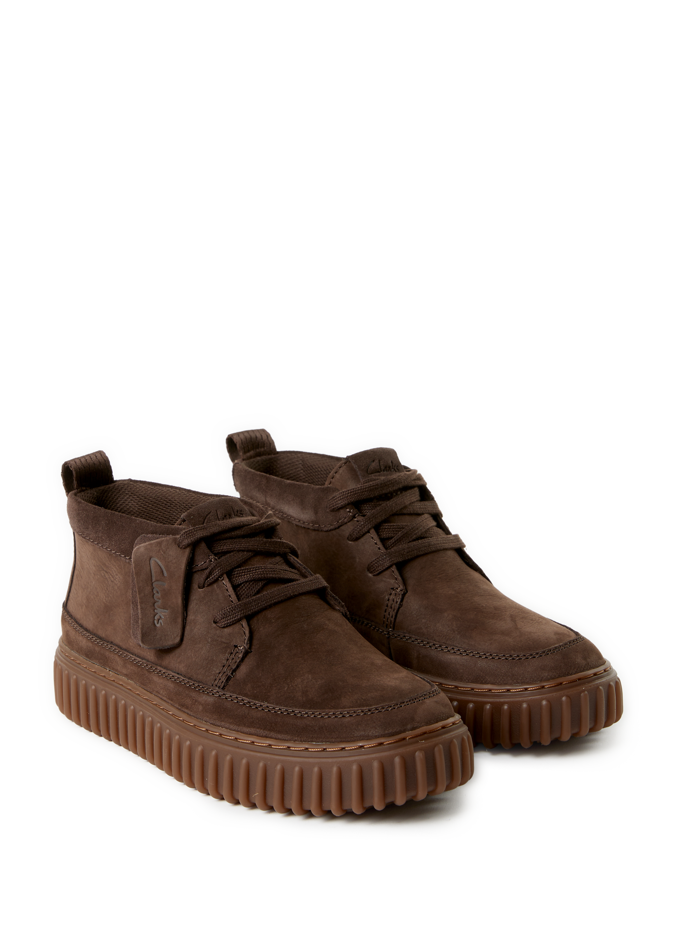 Calfskin leather lace-up loafers CLARKS Brown