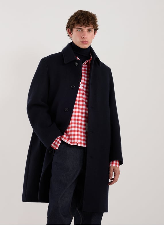 Manteau col classique en laine mélangée | Bleu by CLOSED Manteau col classique en laine mélangée Bleu