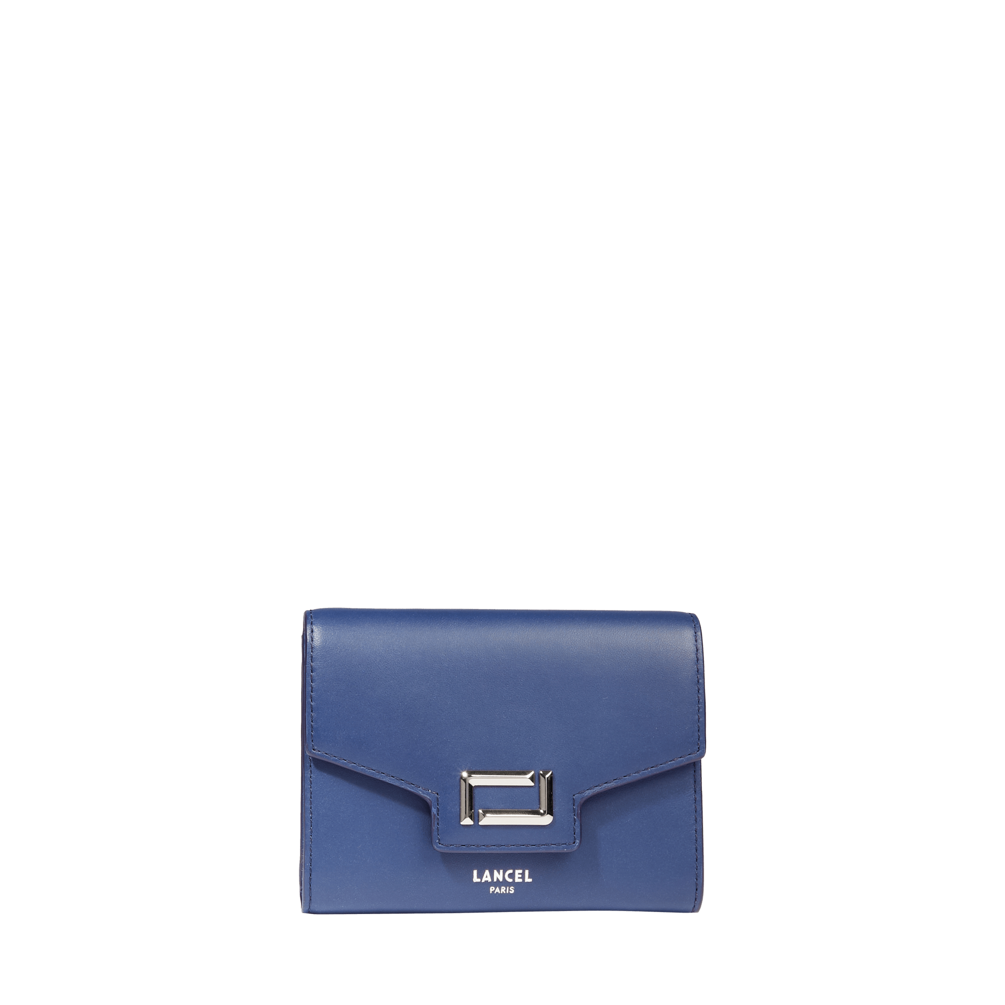 Portefeuille rectangulaire rabat angèle de lancel en cuir LANCEL Bleu