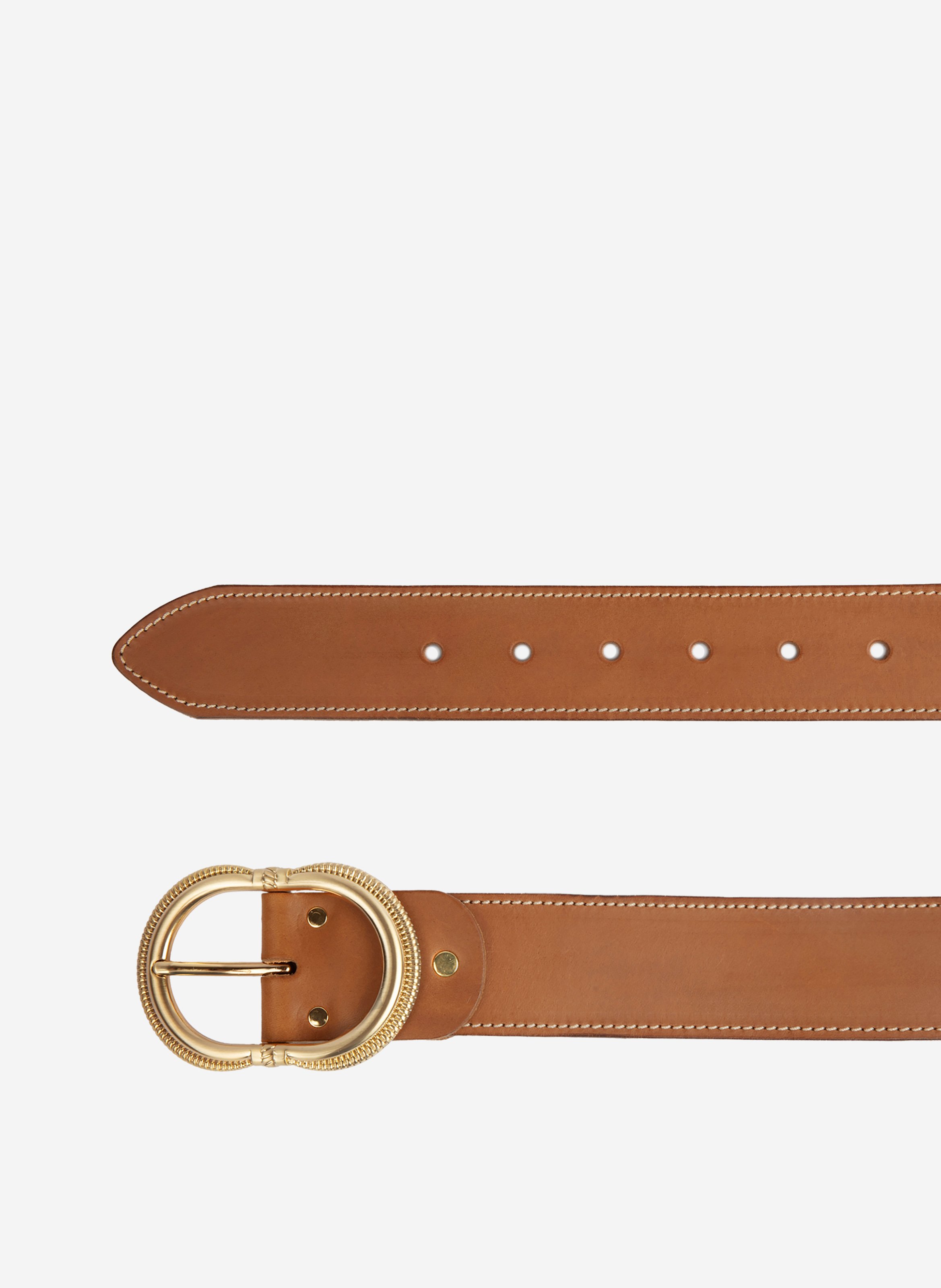Ceinture honfleur cuir JULES & JENN Marron