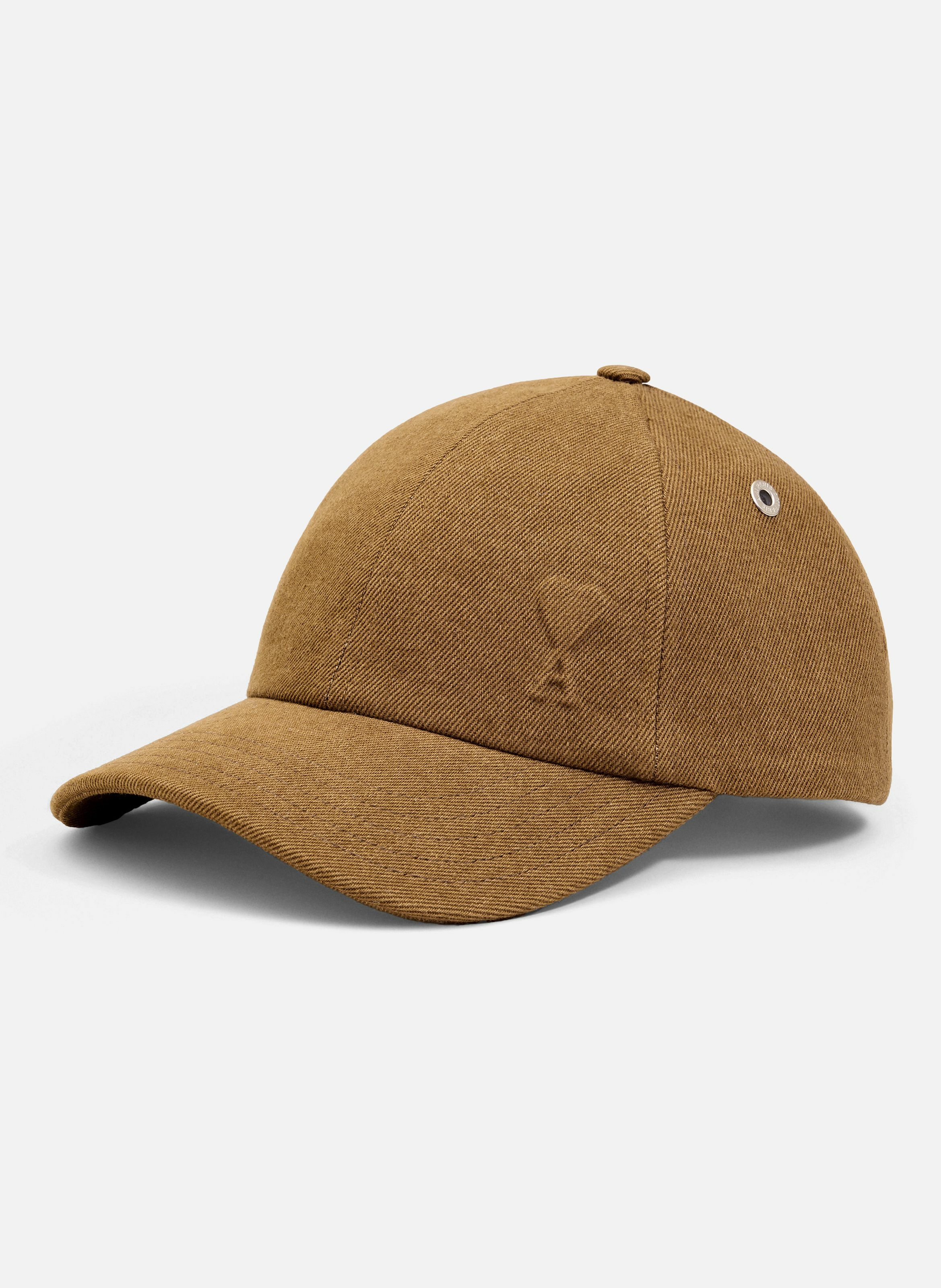 Casquette ami de coeur embossé en coton unisexe AMI PARIS Marron