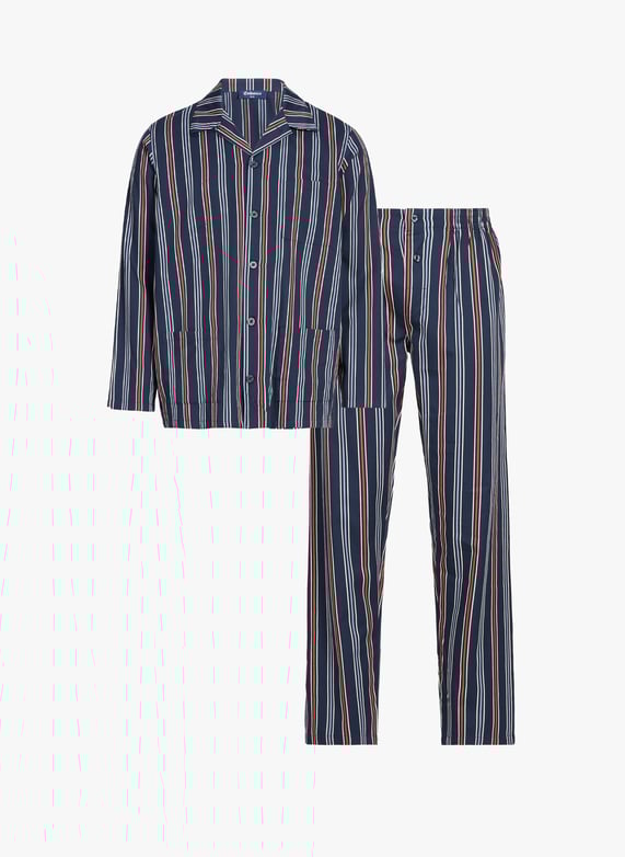 Ensemble de pyjama à rayures en coton | Bleu by EMINENCE Ensemble de pyjama à rayures en coton Bleu