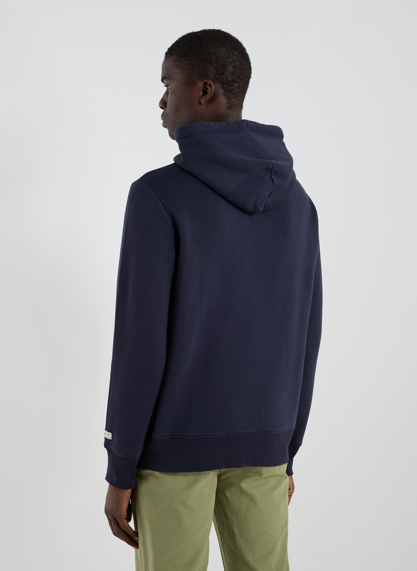 Cotton fleece-blend hoodie GANT Blue