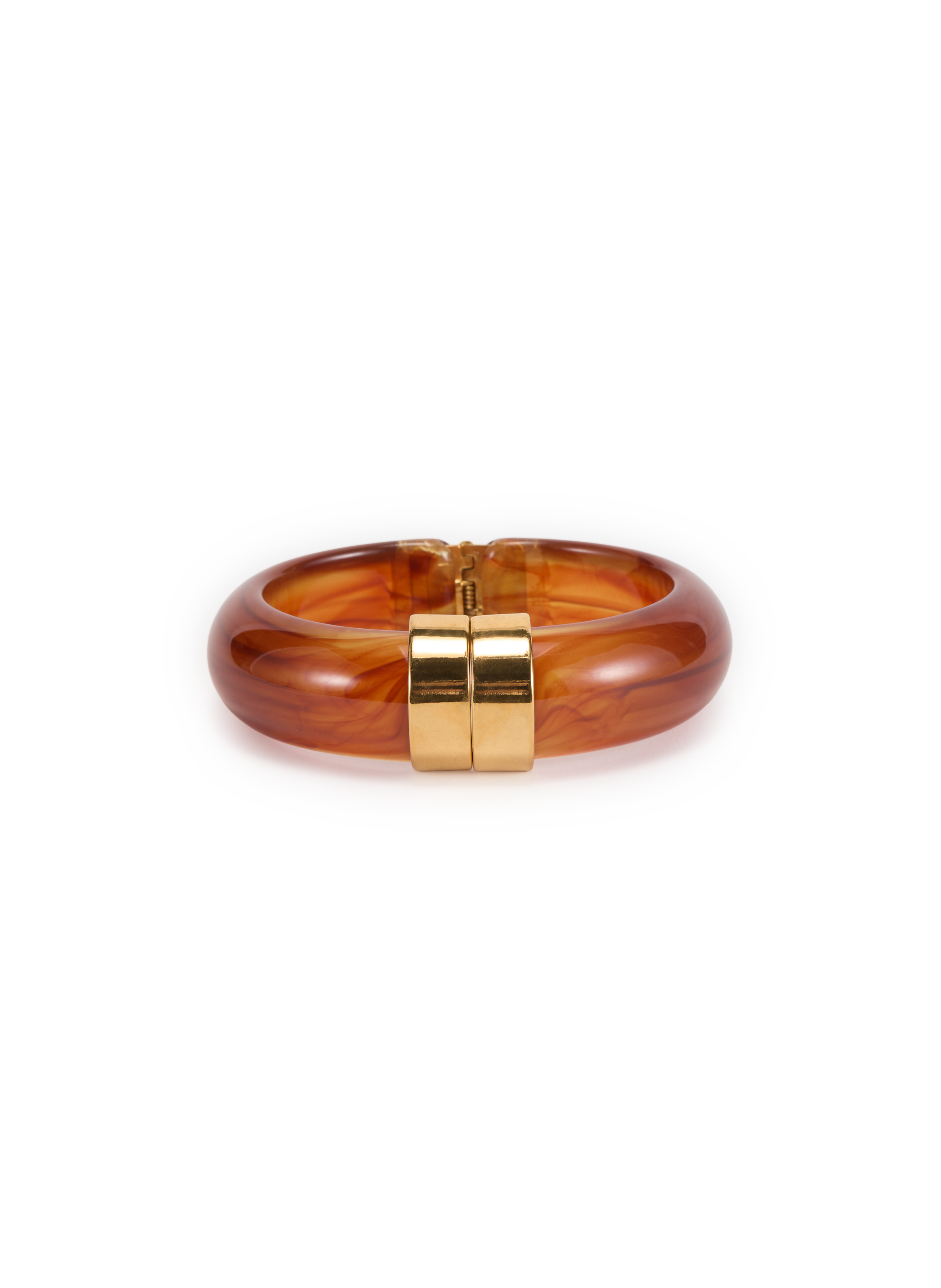 AU PRINTEMPS PARIS Resin openable bangle Brown