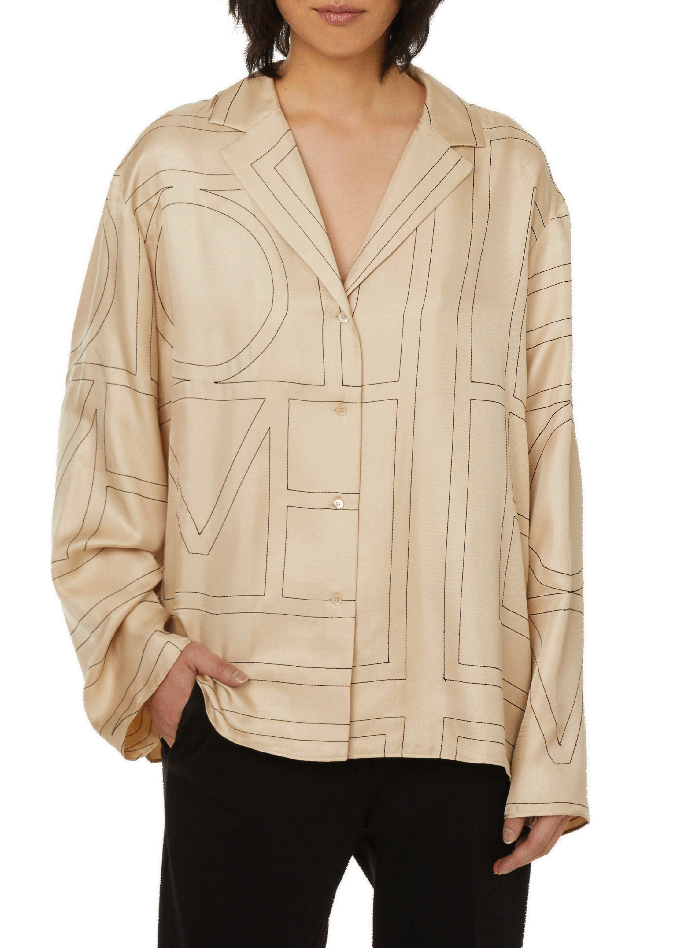 TOTEME Chemise en soie Beige
