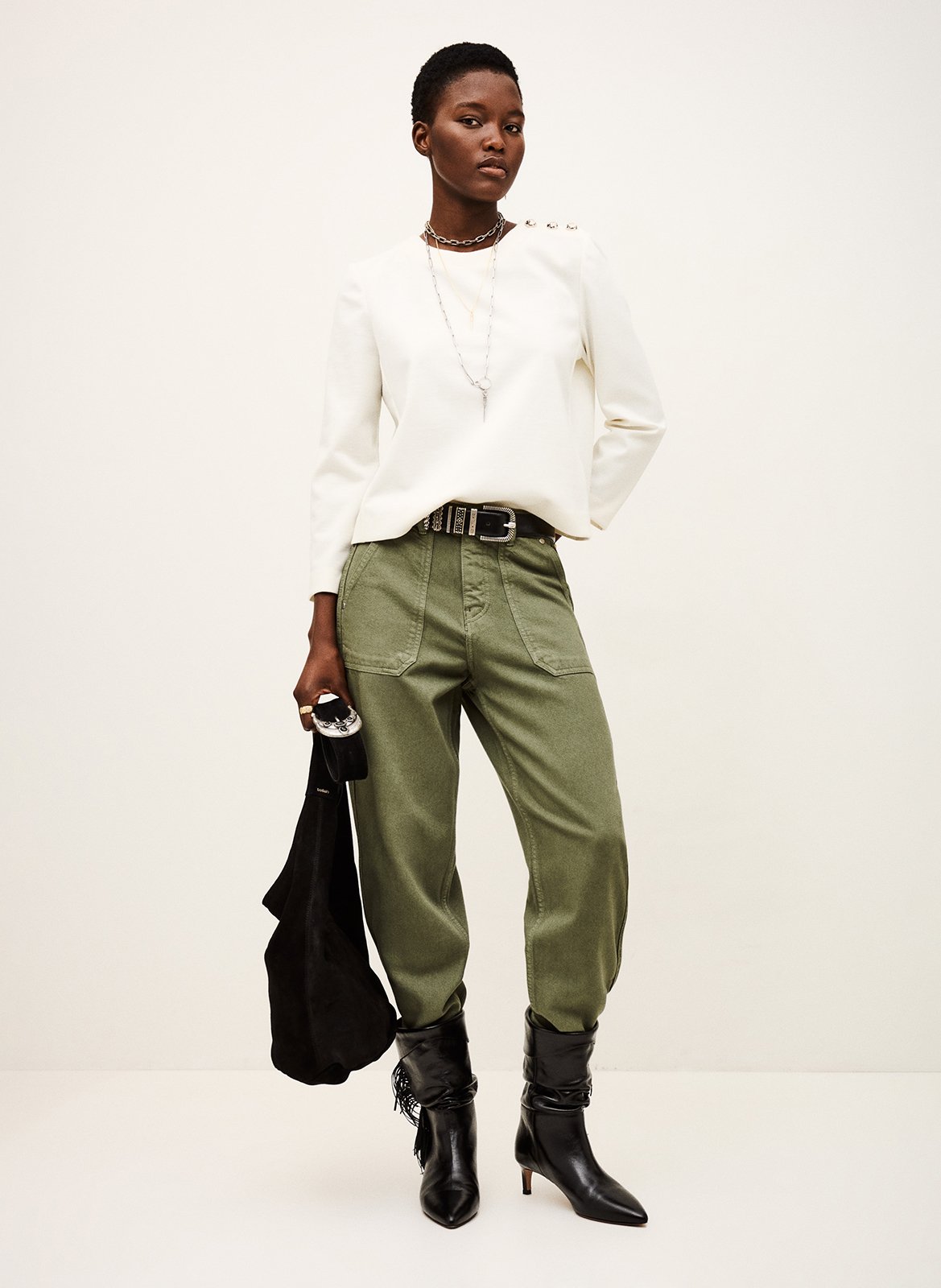 Top col rond marvy BA&SH Beige