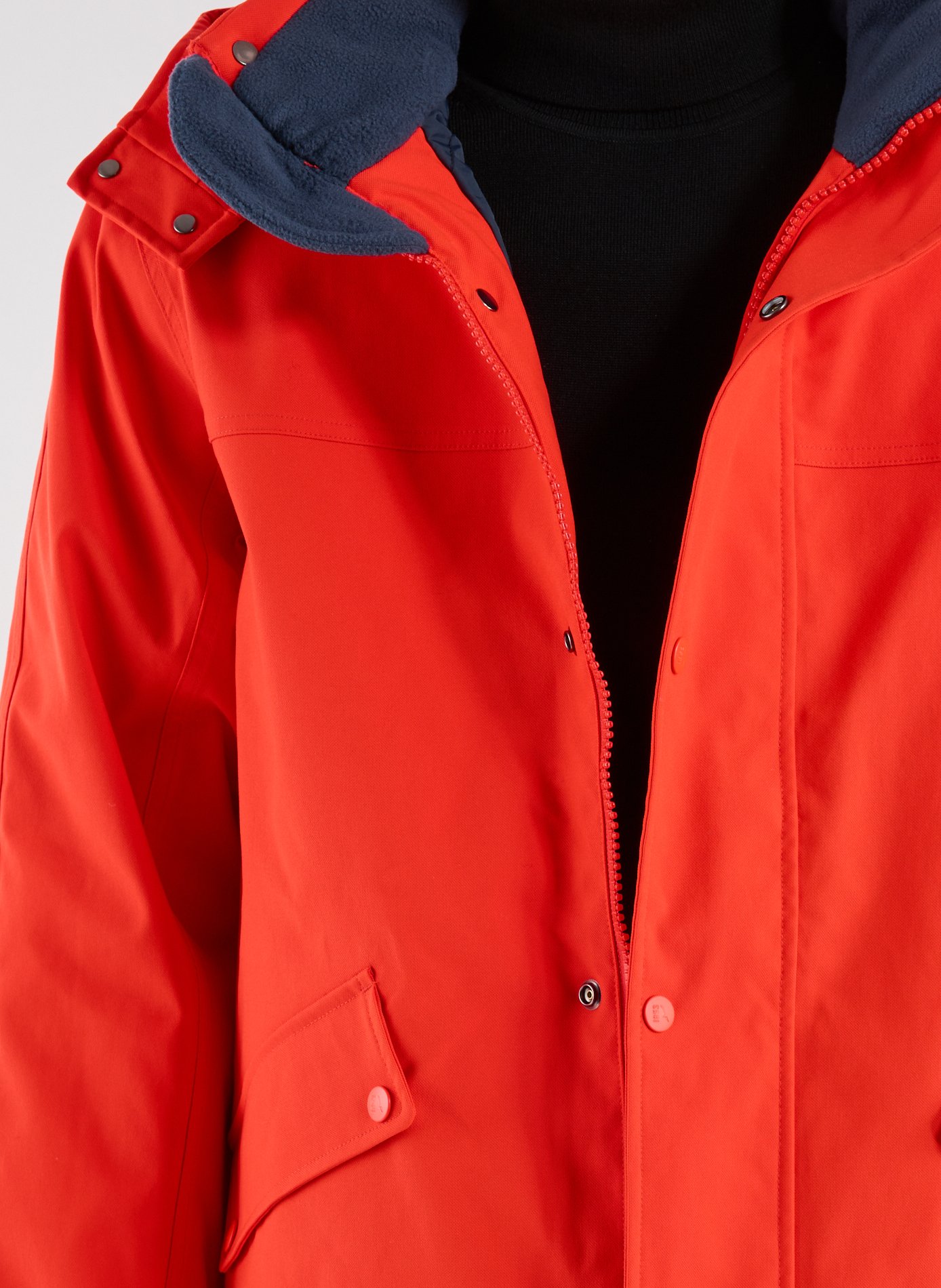 Mid-length Copeland waterproof parka with hood AIGLE Red