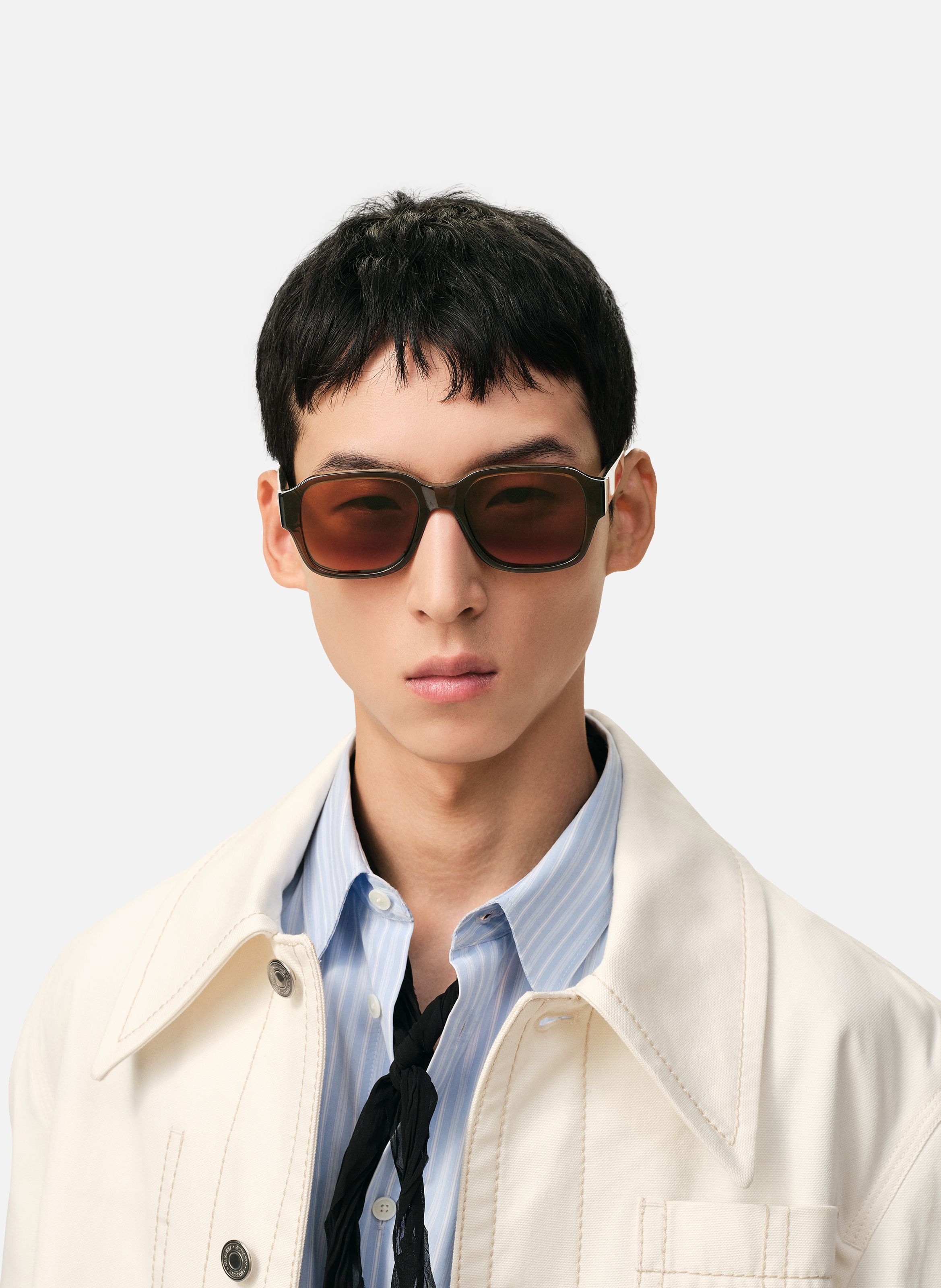 Lunettes de soleil 75006 en acétate unisexes AMI PARIS Marron