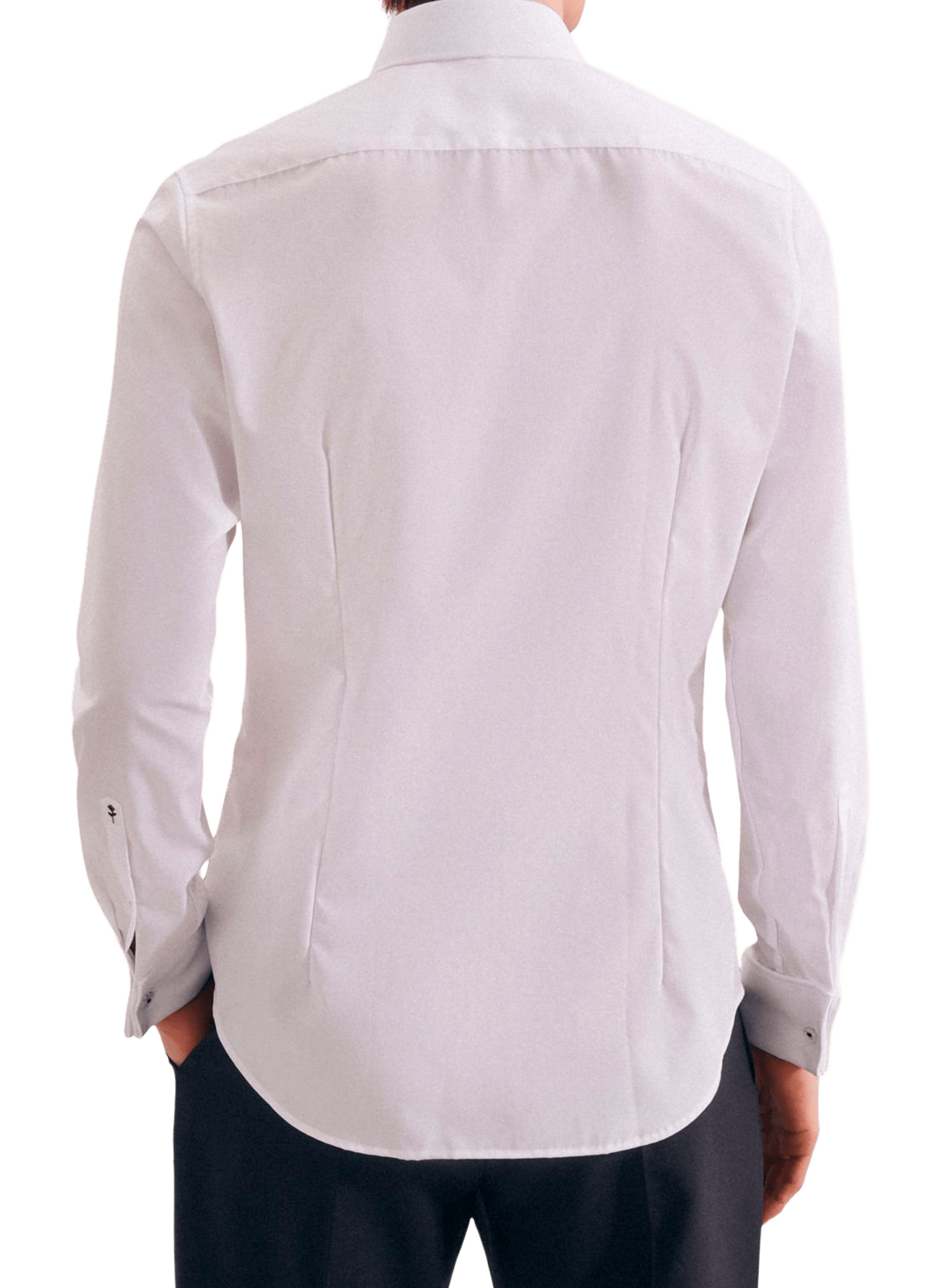Button Down long-sleeve cotton Shirt SEIDENSTICKER White