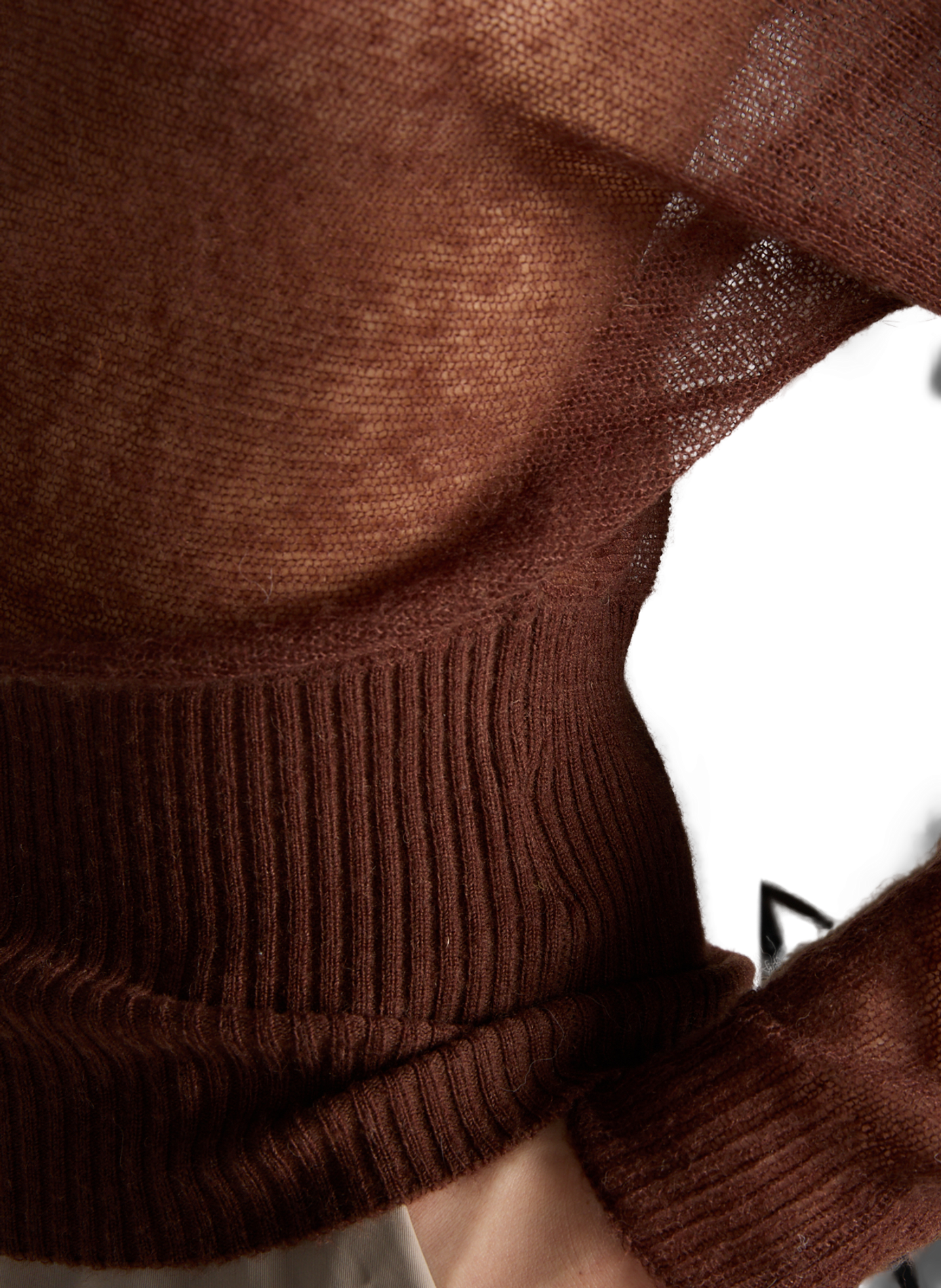 Taillierter Pullover mit Bootsausschnitt TOPSHOP Braun